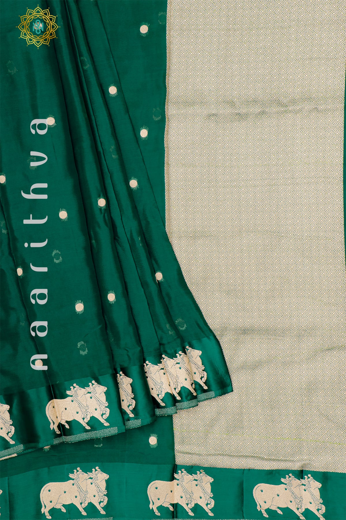 DARK GREEN - SEMI CREPE SILK