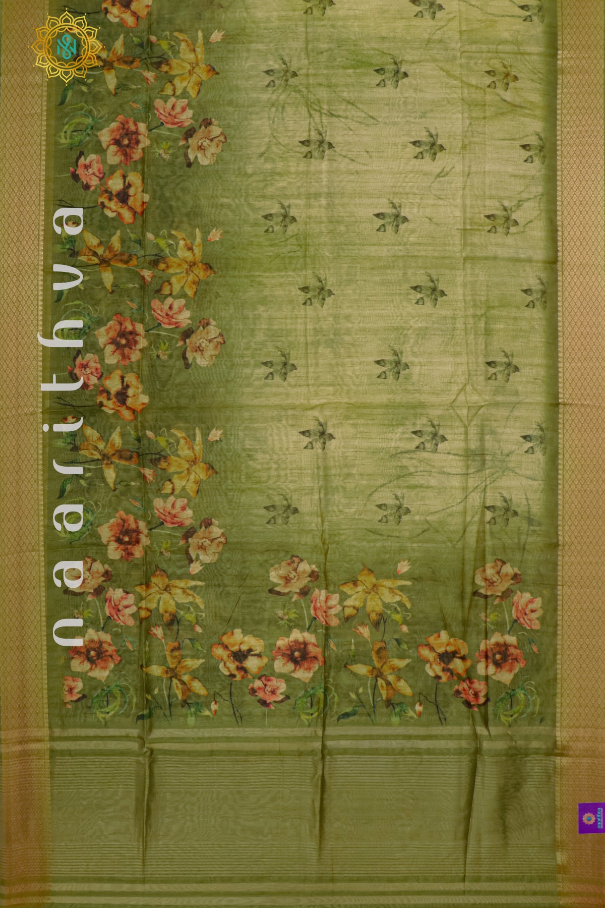 GREEN - SEMI TUSSAR SILK