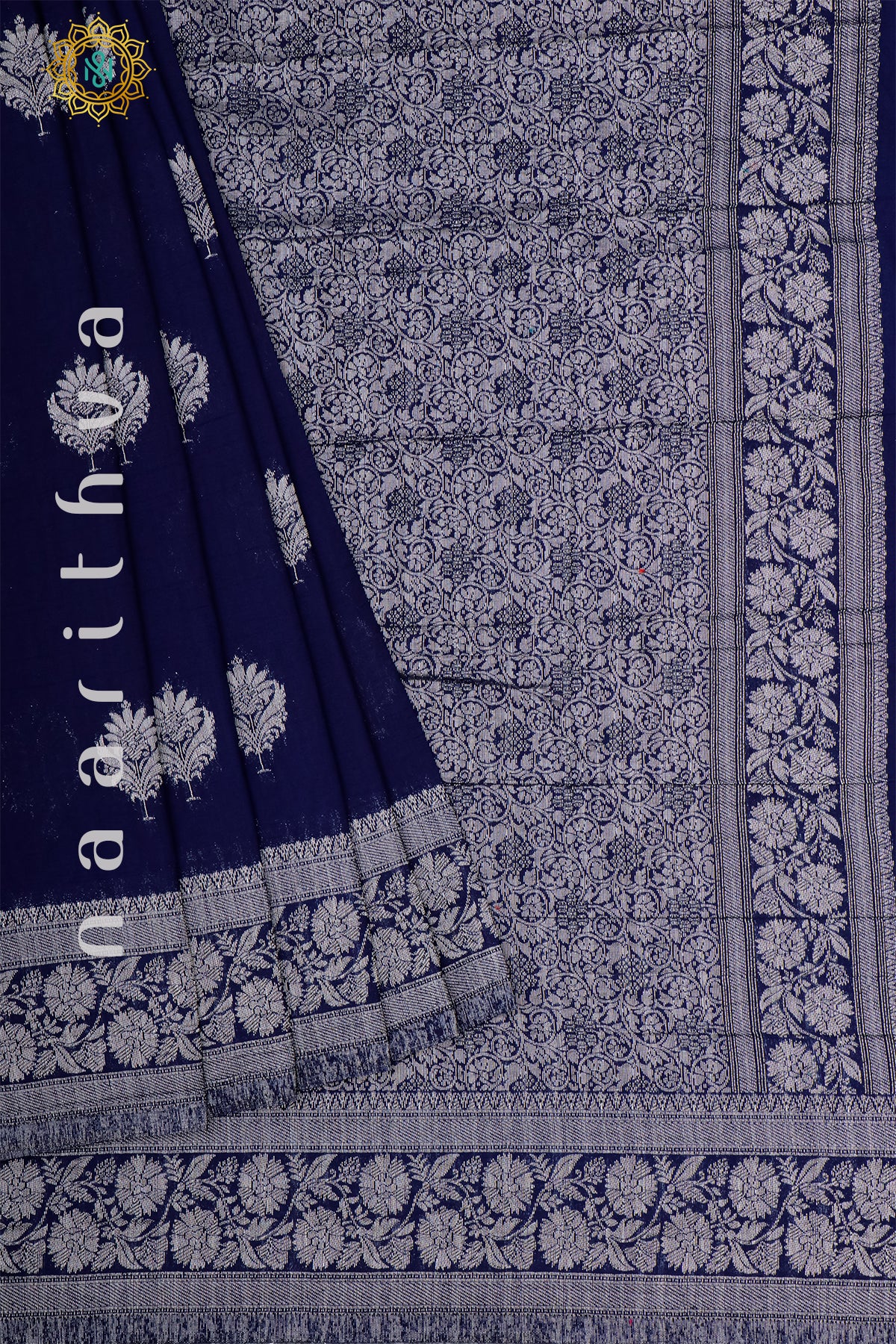 NAVY BLUE - TUSSAR GEORGETTE