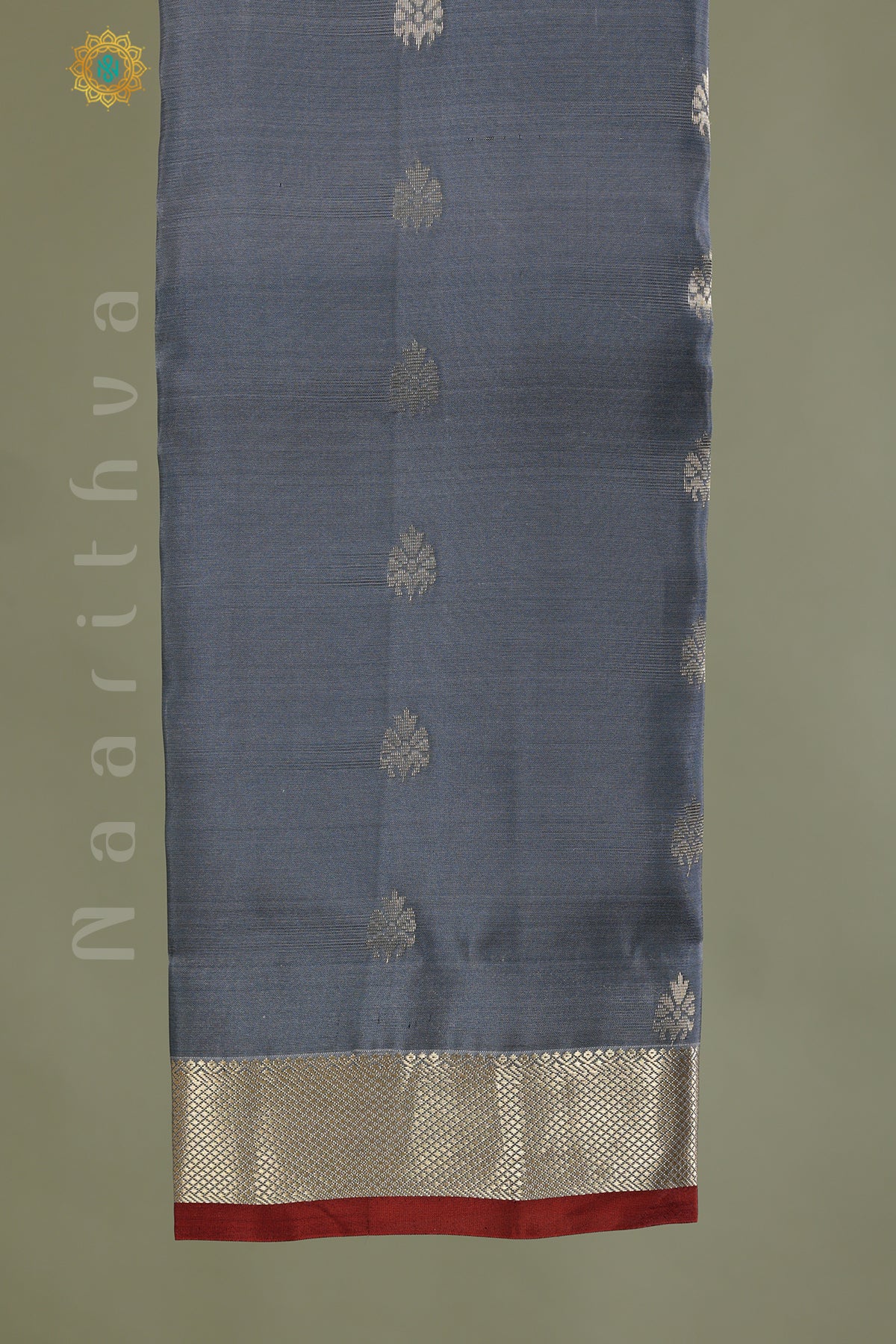 GREY WITH PINK - KANJIVARAM PURE MIX