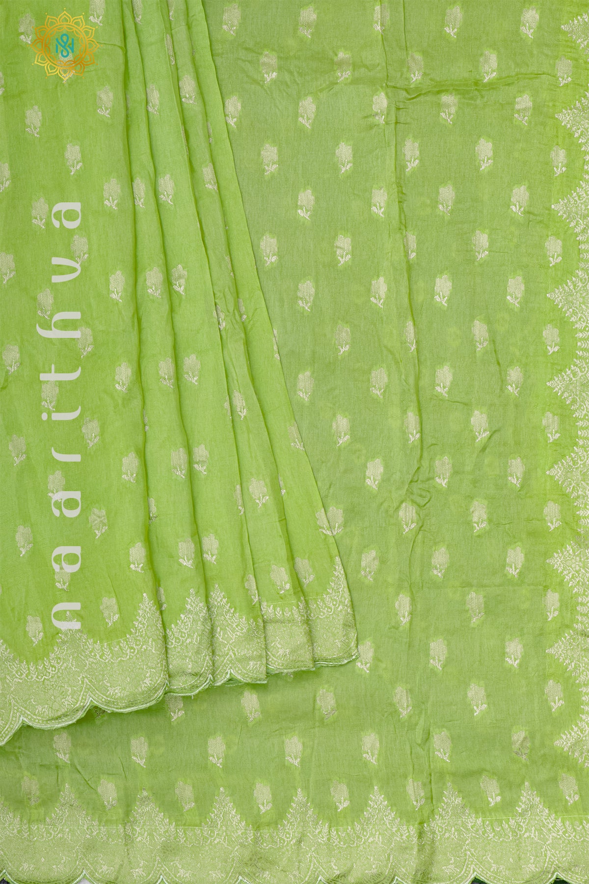 PISTA GREEN WITH BOTTLE GREEN - DOLA SILK