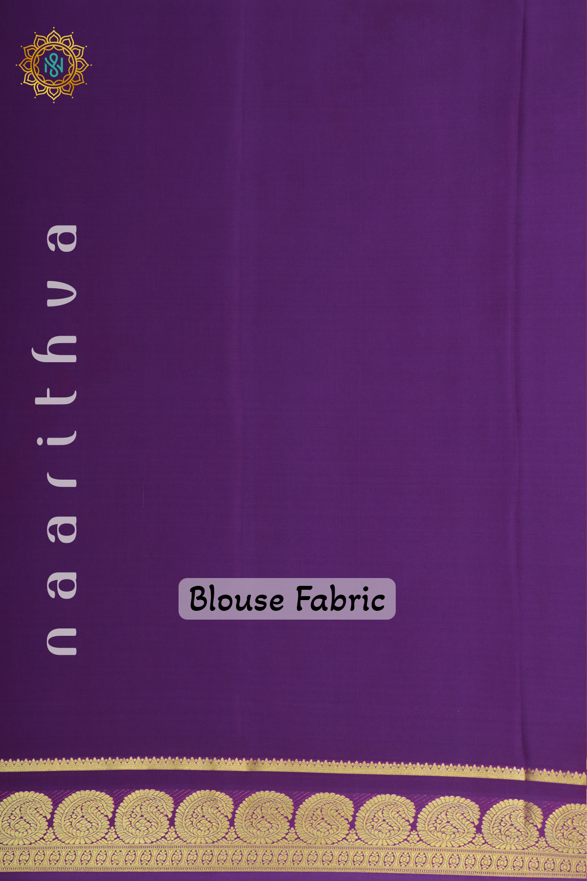 WHITE WITH PURPLE - PURE MYSORE CREPE SILK