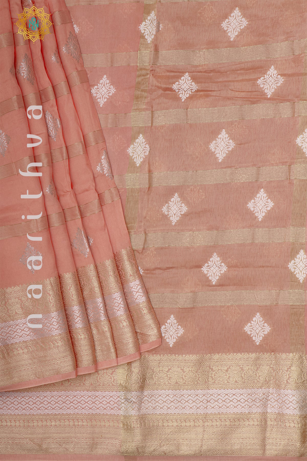 PEACH WITH RED - DOLA SILK