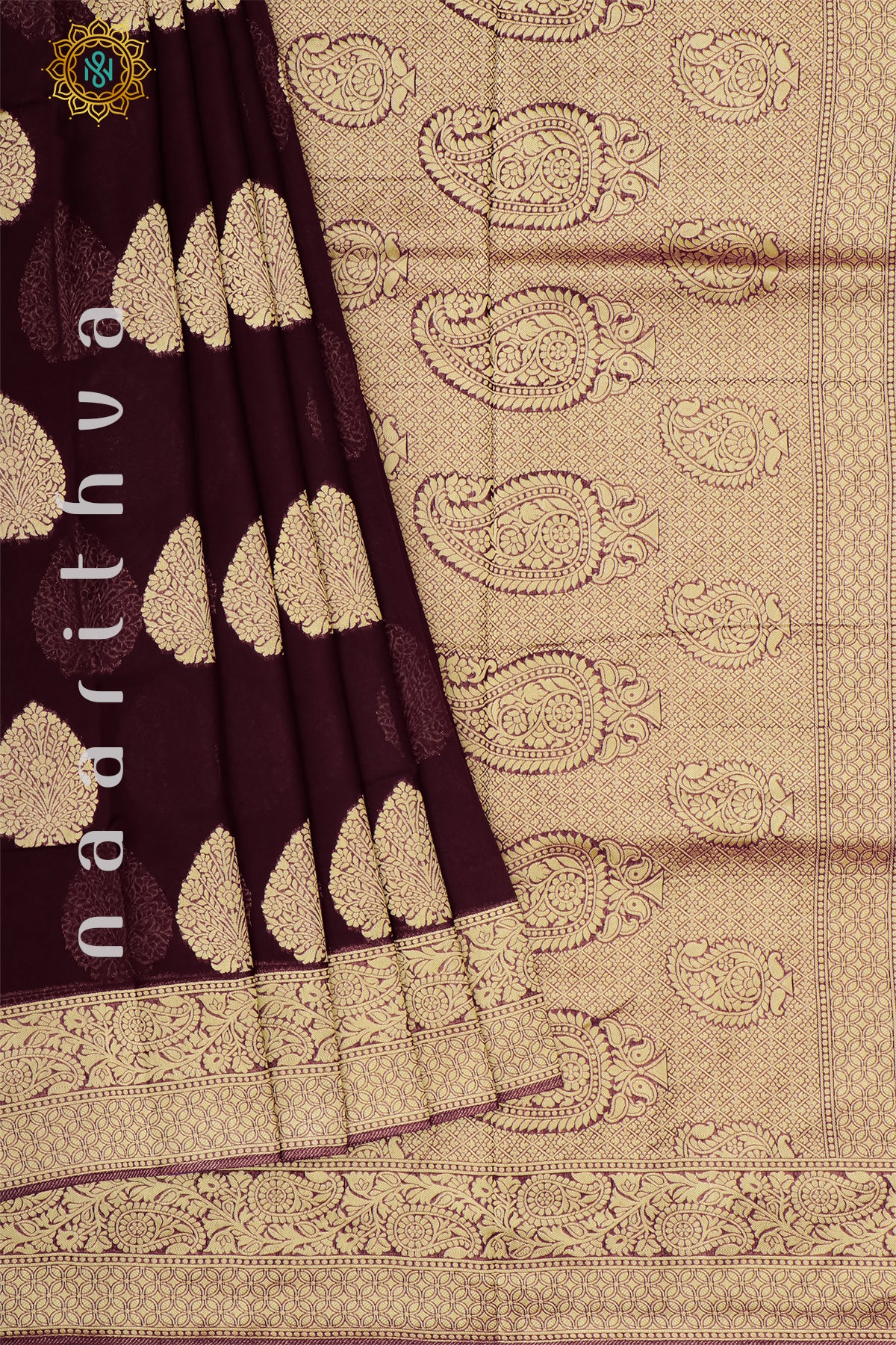 BROWN - SEMI BANARASI GEORGETTE