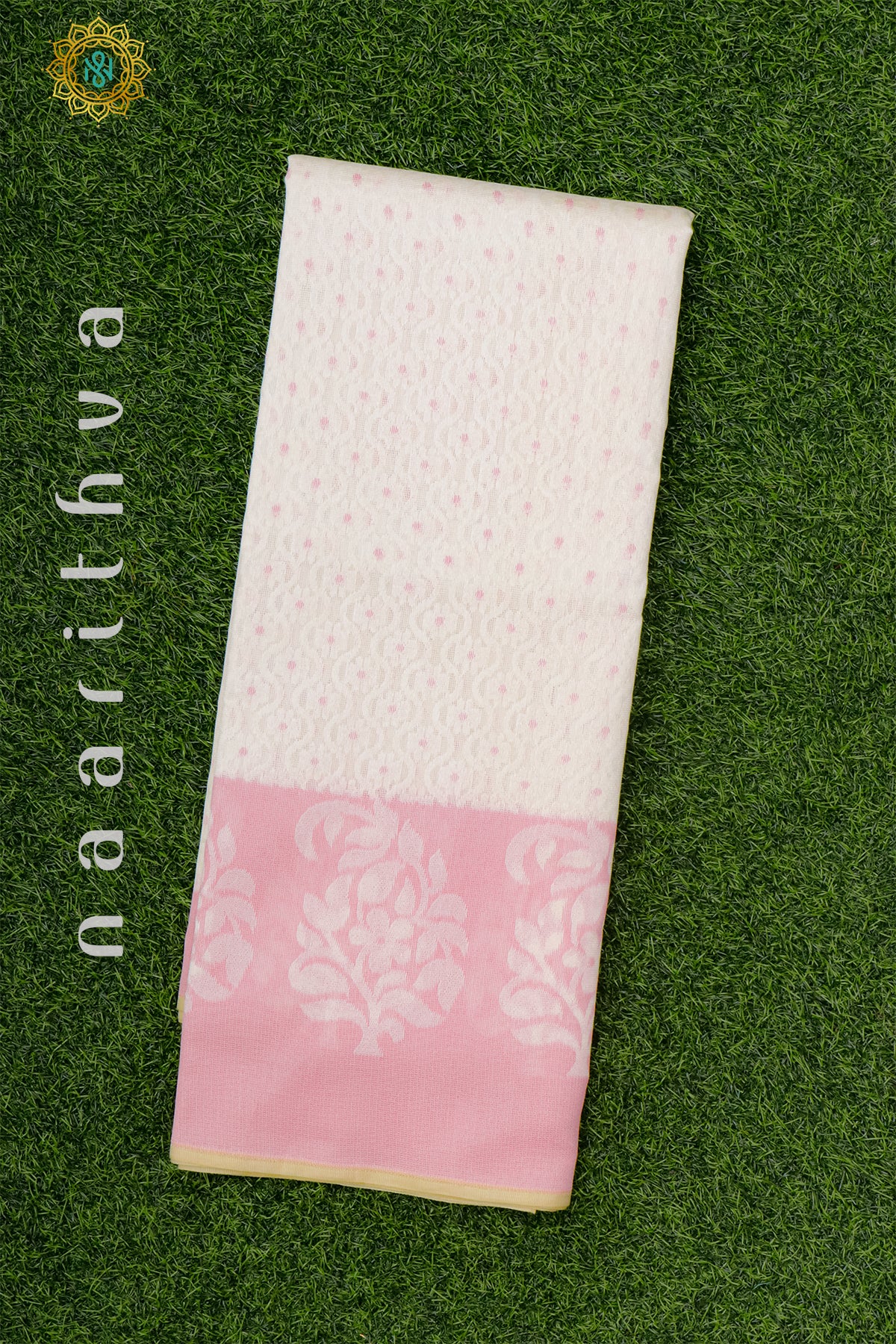 WHITE WITH PINK - KOTA COTTON