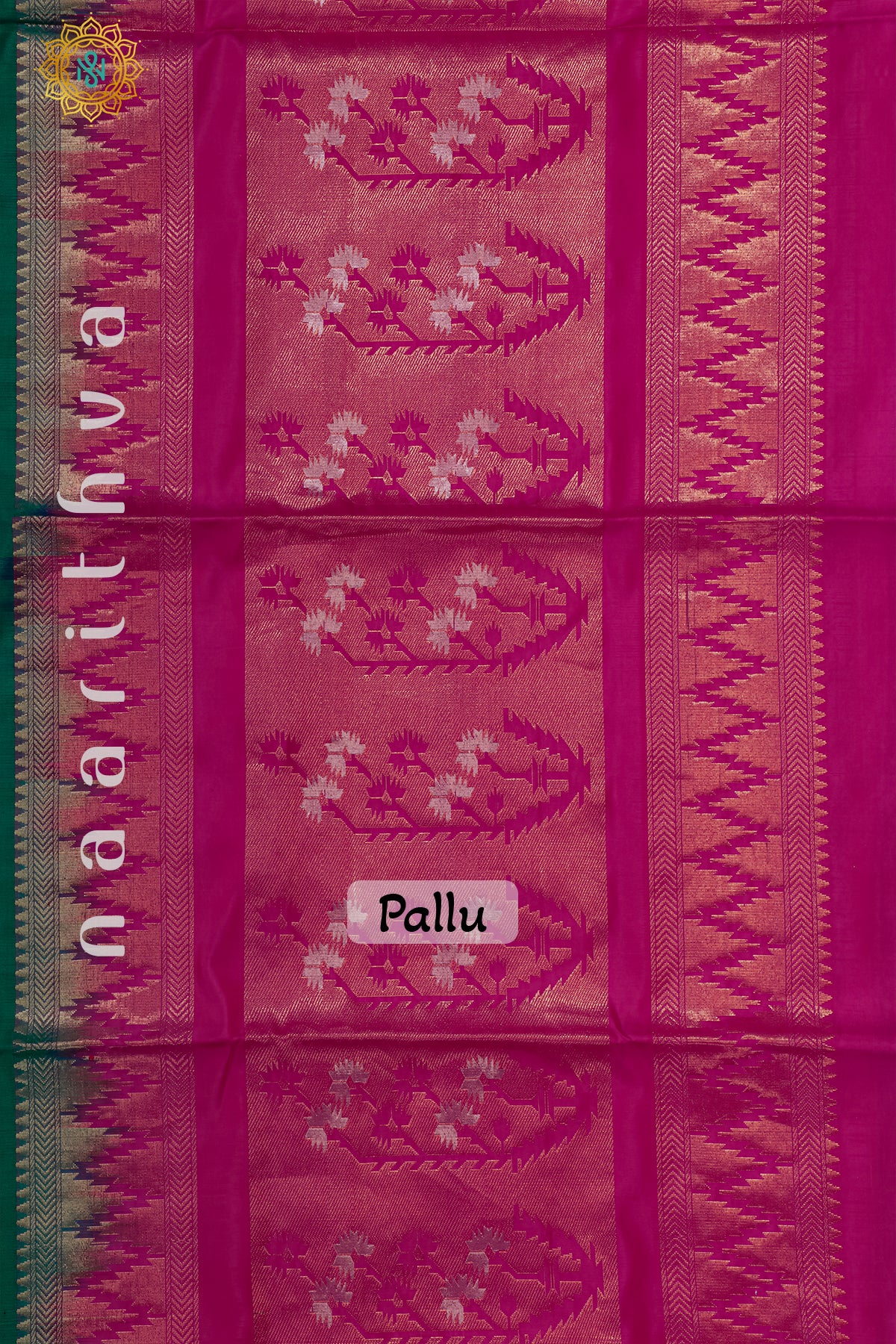 GREEN WITH PINK - PURE KANJIVARAM SOFT SILK