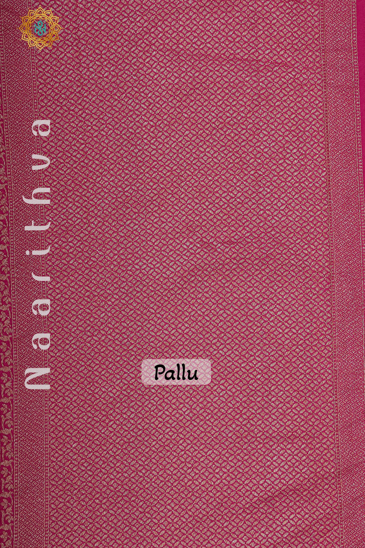 NAVY BLUE WITH PINK - PURE HANDLOOM KHADDI GEORGETTE BANARAS