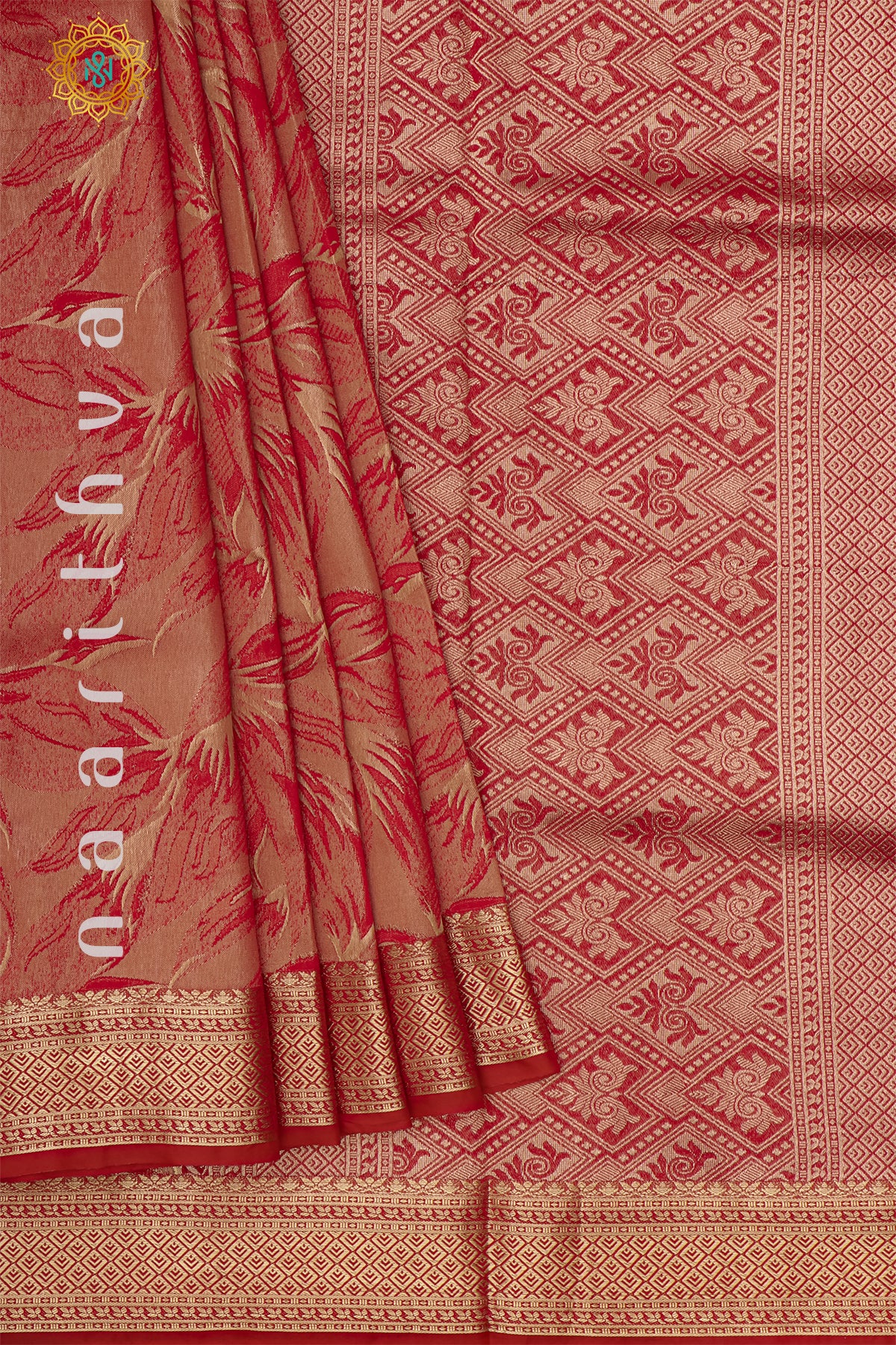 RED - SEMI TISSUE SILK