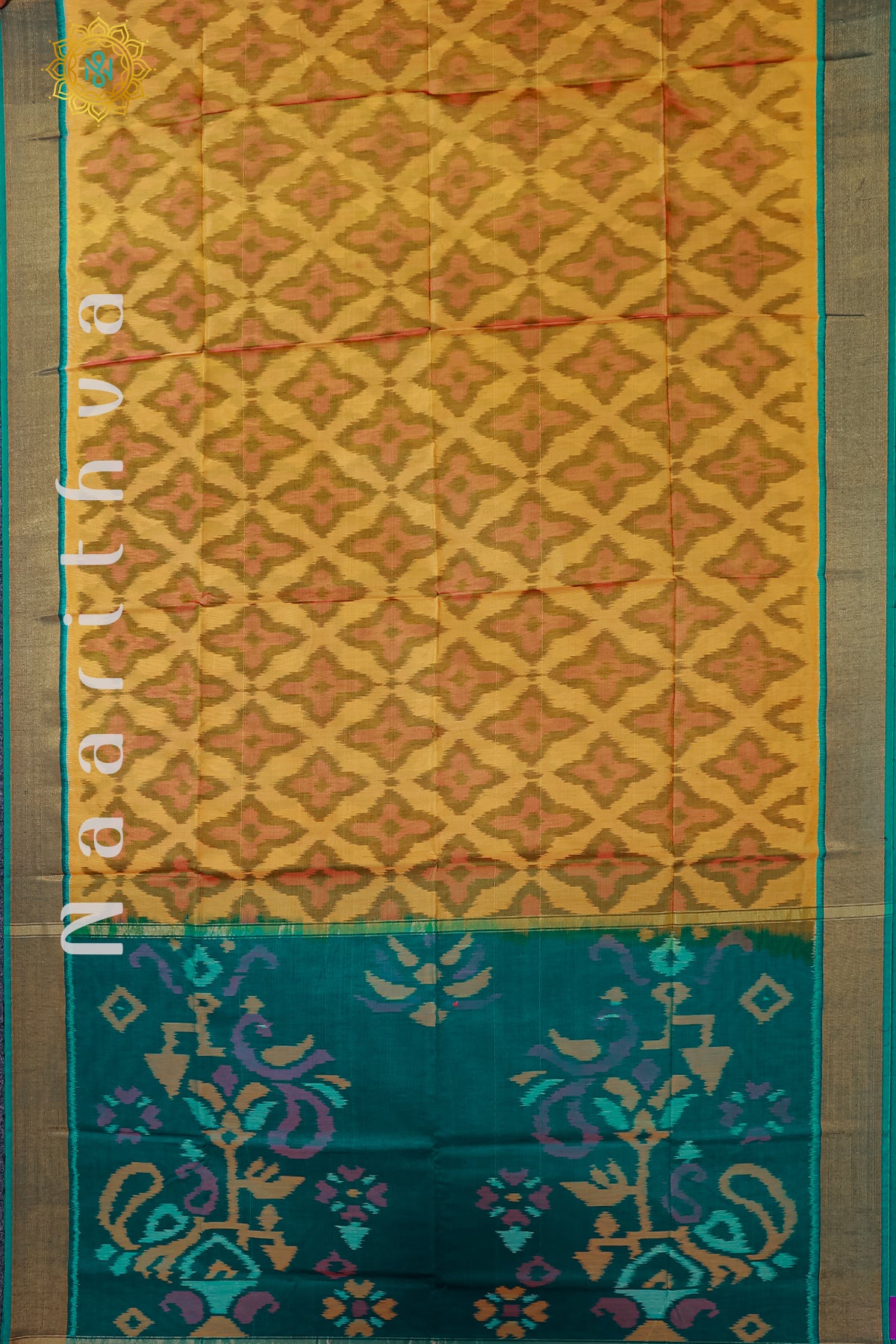 YELLOW WITH CYAN GREEN - IKAT SICO