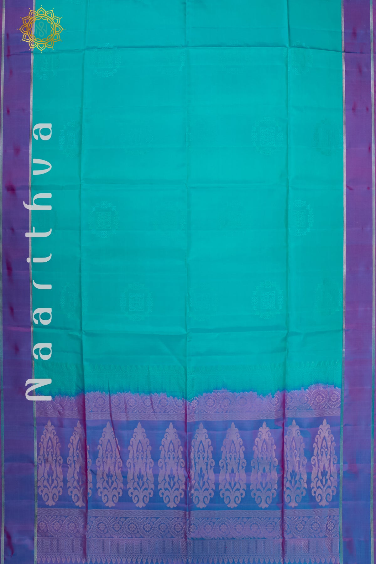 SKY BLUE WITH DUAL SHADES OF PINK - PURE KANJIVARAM SOFT SILK