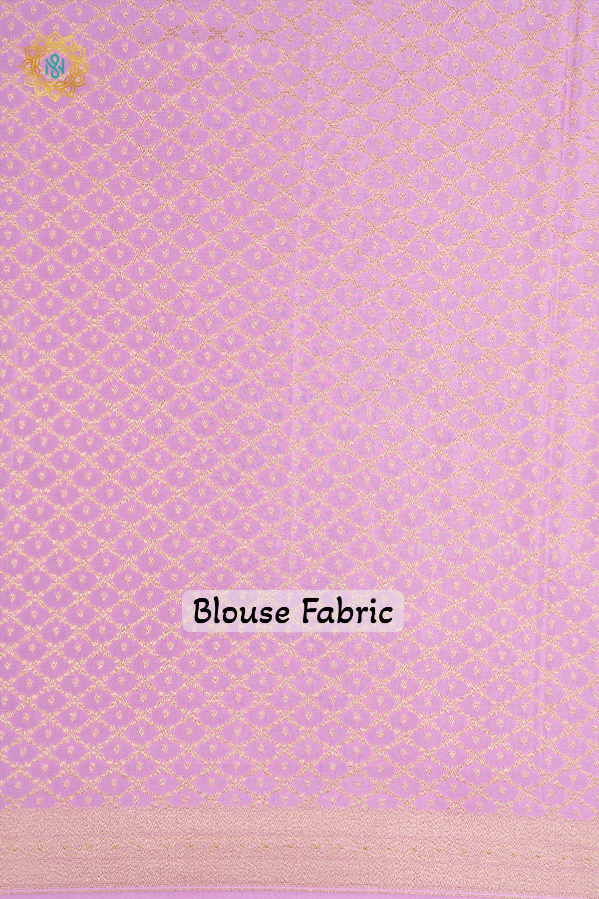 GREEN WITH LAVENDER - PURE BANRASI CREPE SILK