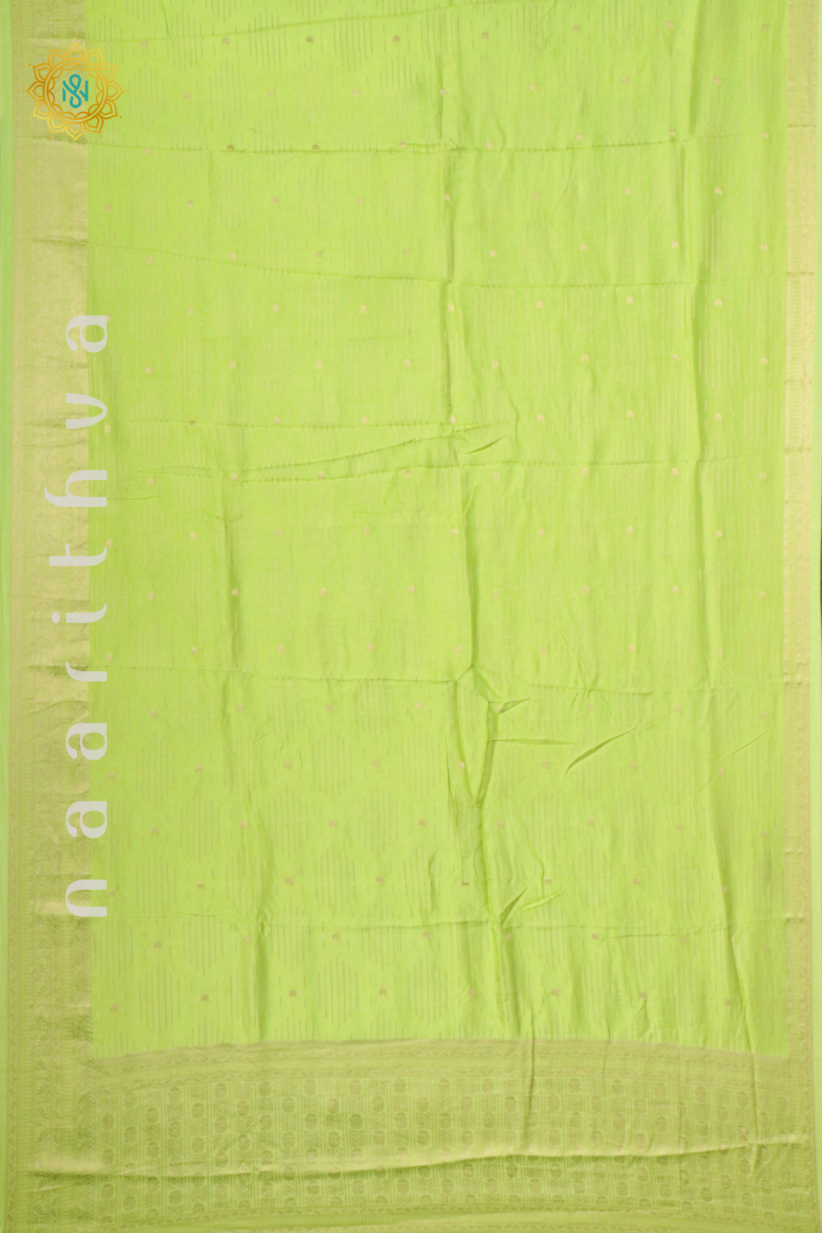 PARROT GREEN WITH BOTTLE GREEN - DOLA SILK