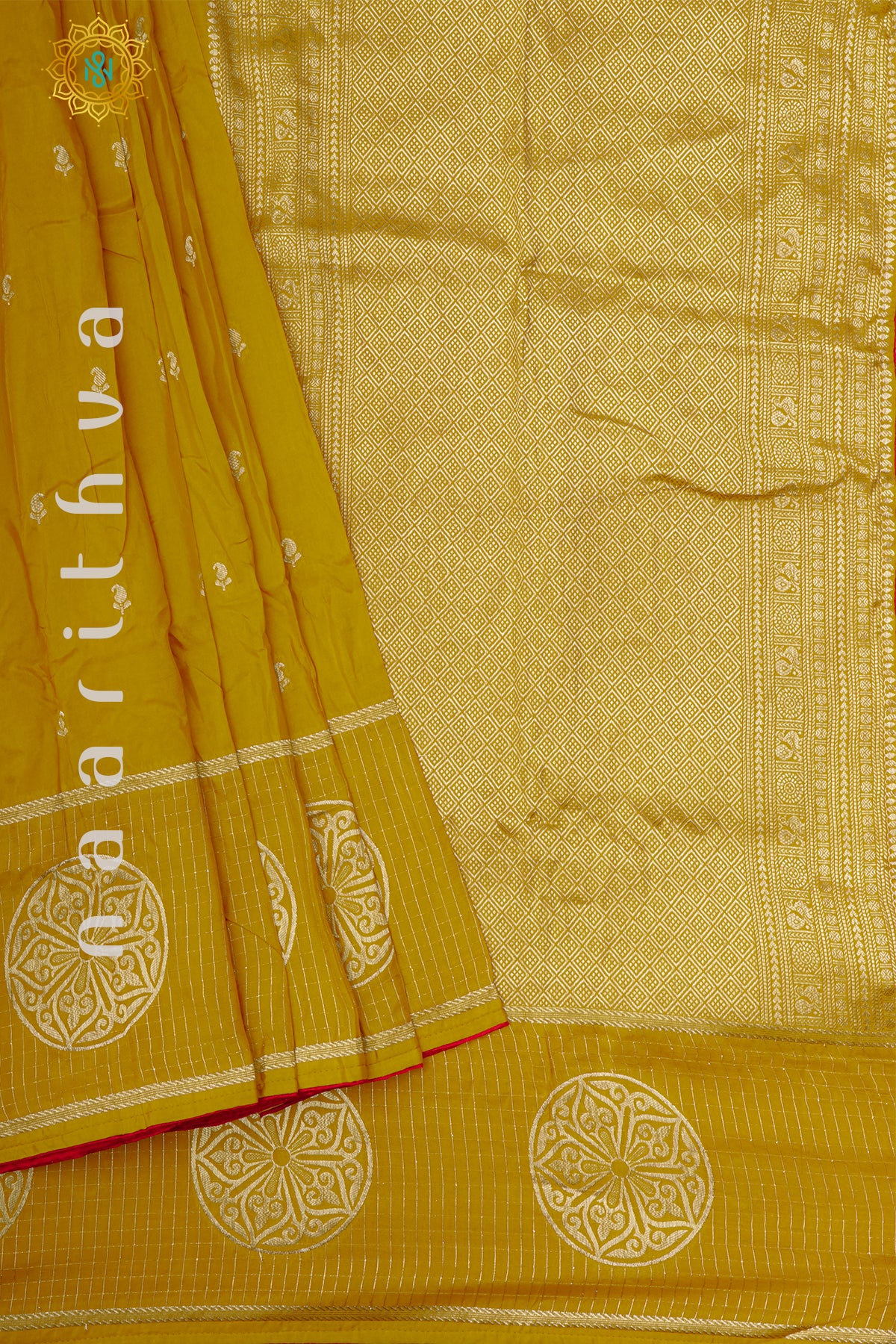 YELLOW WITH RED - DOLA SILK