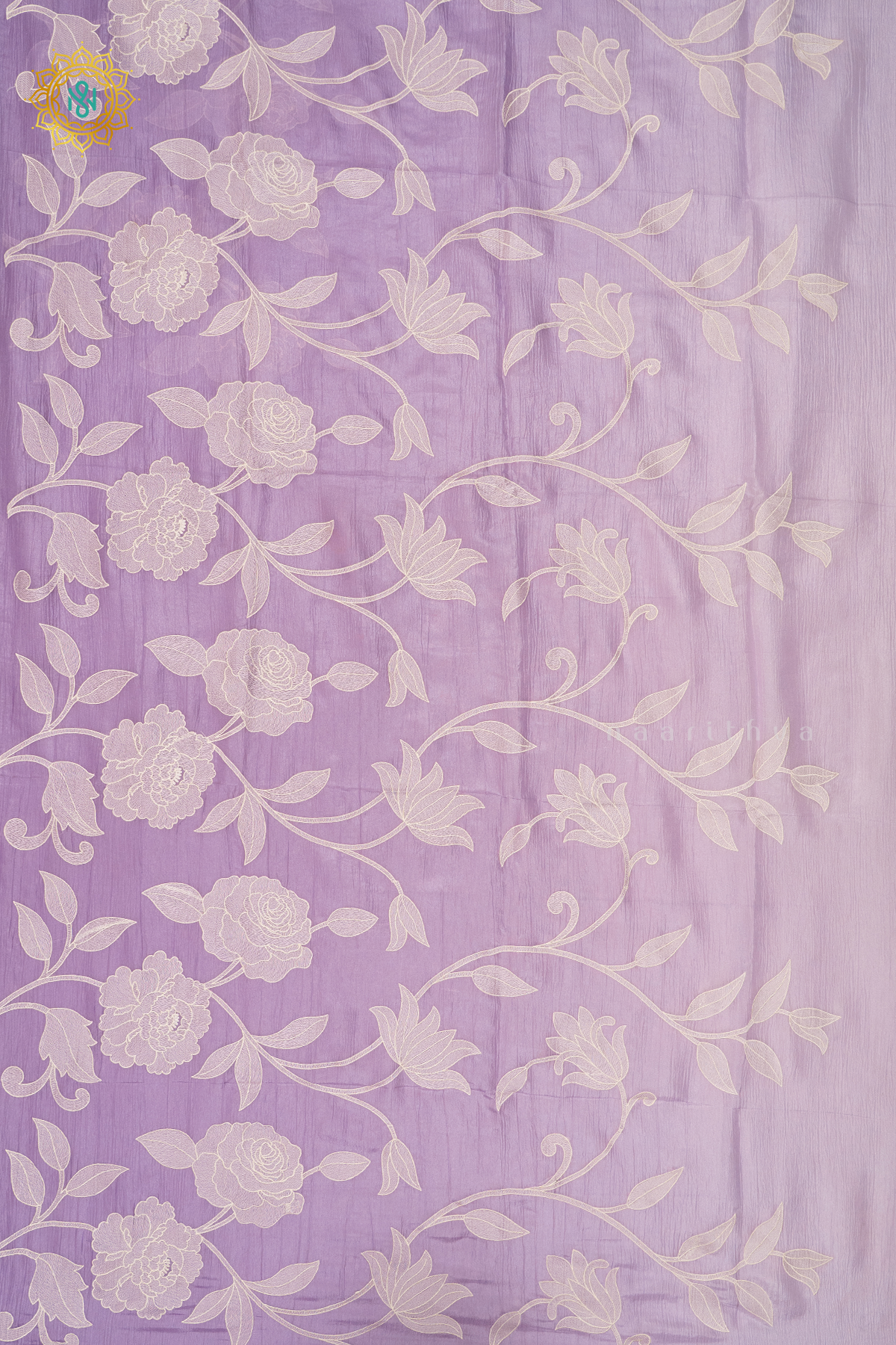 LAVENDER - CRUSH TISSUE WITH EMBROIDERY