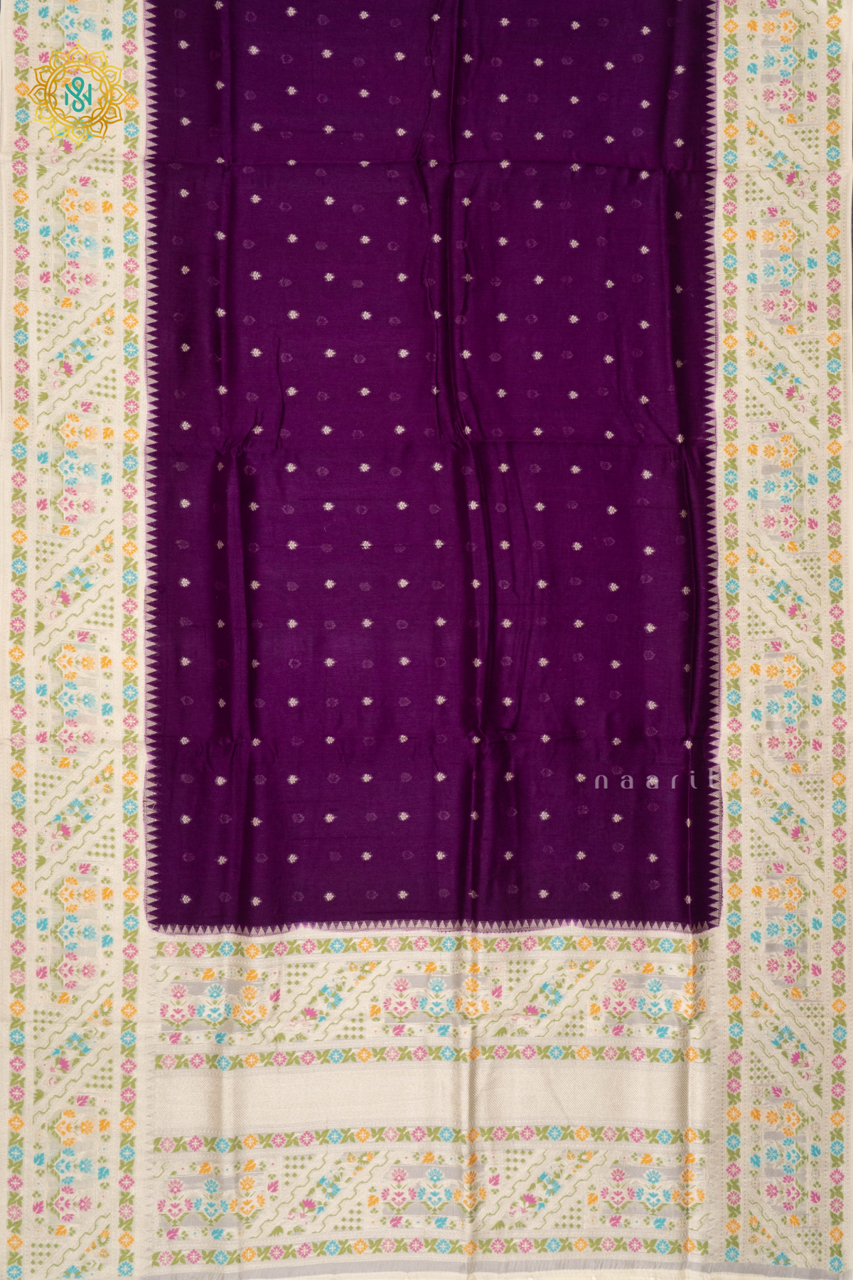 DEEP PURPLE WITH WHITE - SEMI TUSSAR