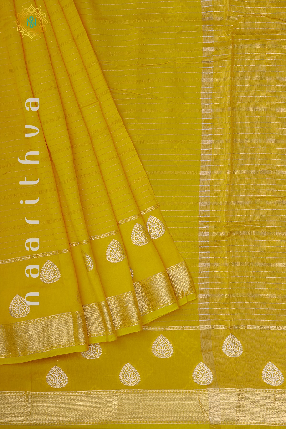 YELLOW WITH PURPLE - DOLA SILK