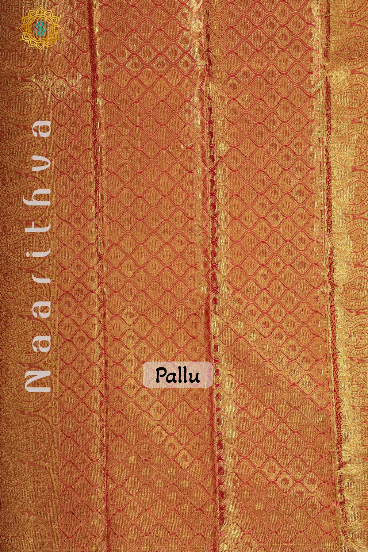 GOLD TISSUE WITH RED - PURE KANJIVARAM SILK