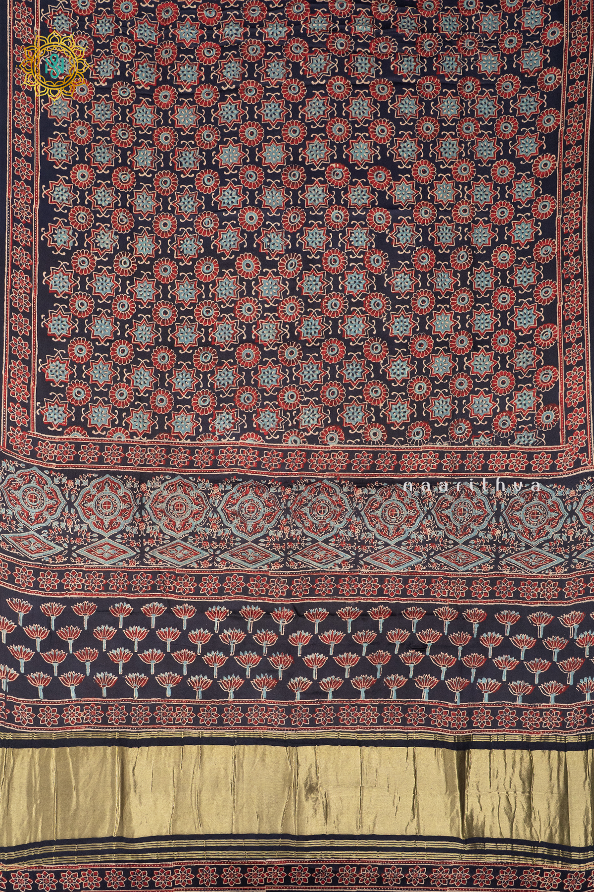 NAVY BLUE - GAJJI SILK
