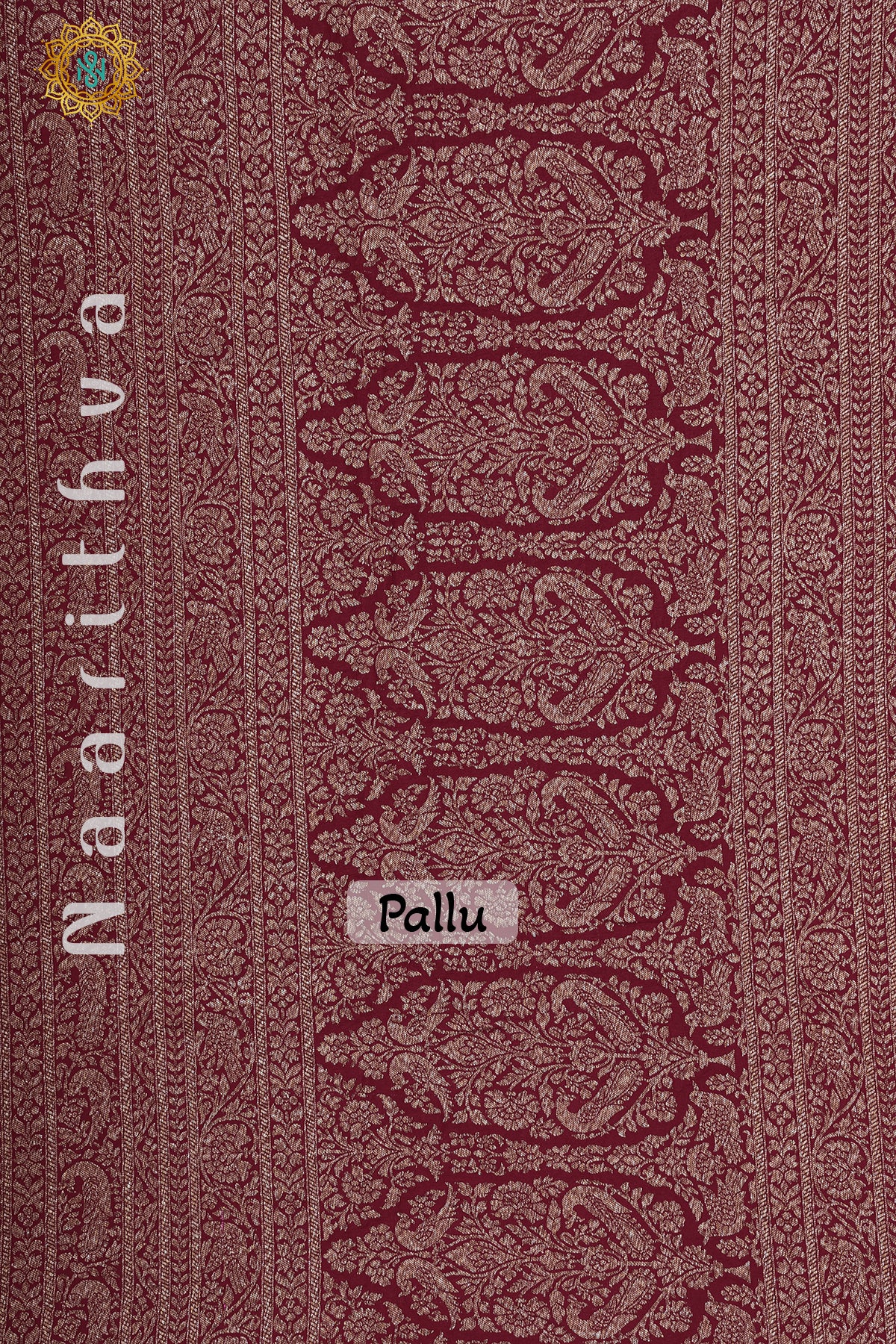 MAROON - PURE BANARASI CREPE SILK