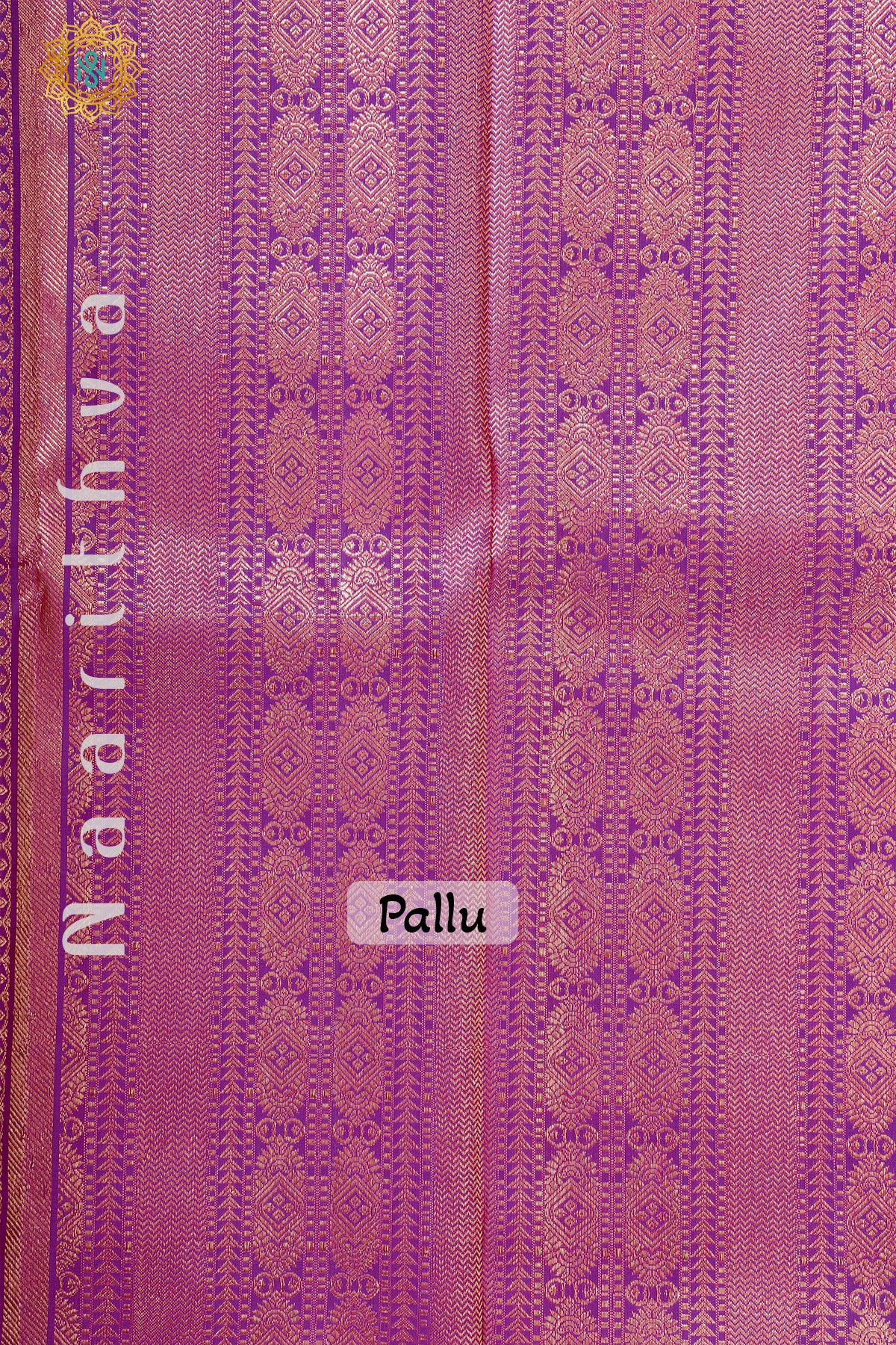 CREAMISH PEACH WITH MAGENTA - PURE KANJIVARAM SILK