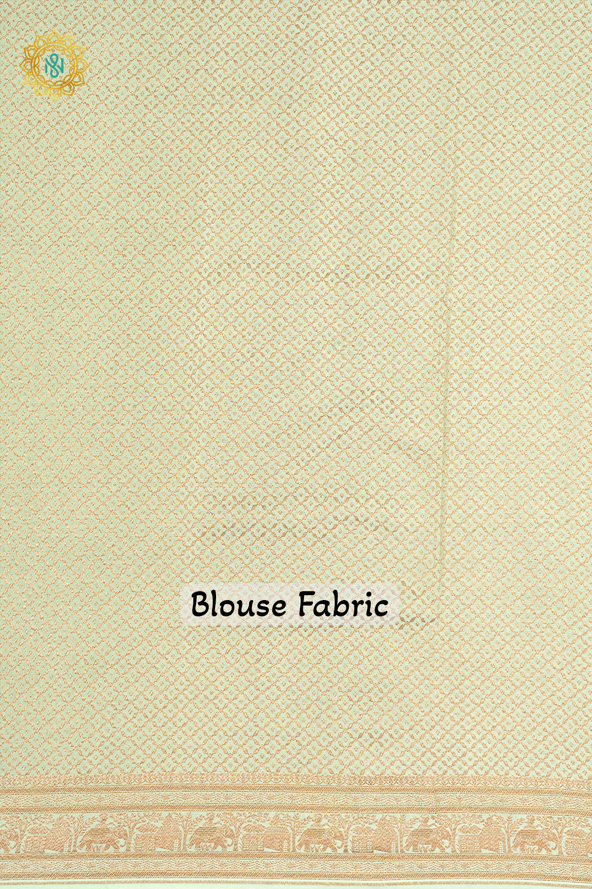 GREEN WITH LIGHT GREEN - PURE BANRASI CREPE SILK