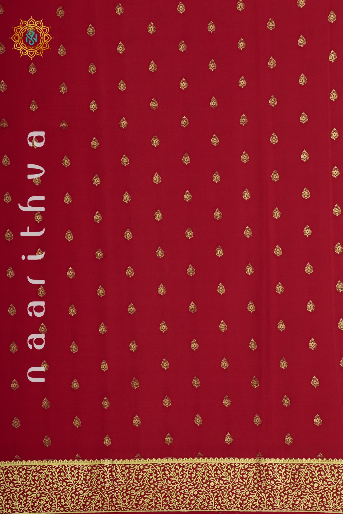 RED - PURE MYSORE CREPE SILK