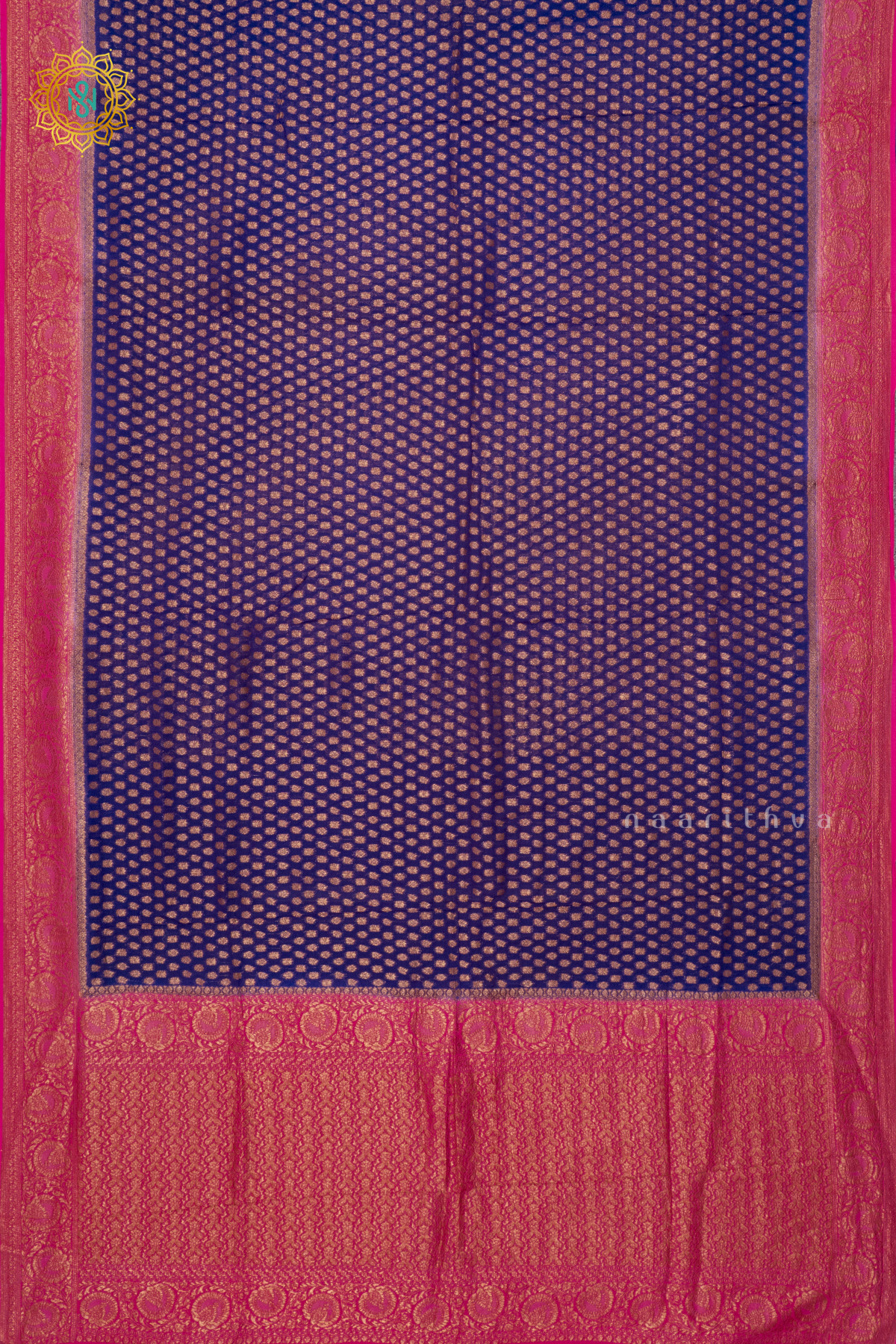 PURPLE WITH PINK -  SEMI GEORGETTE