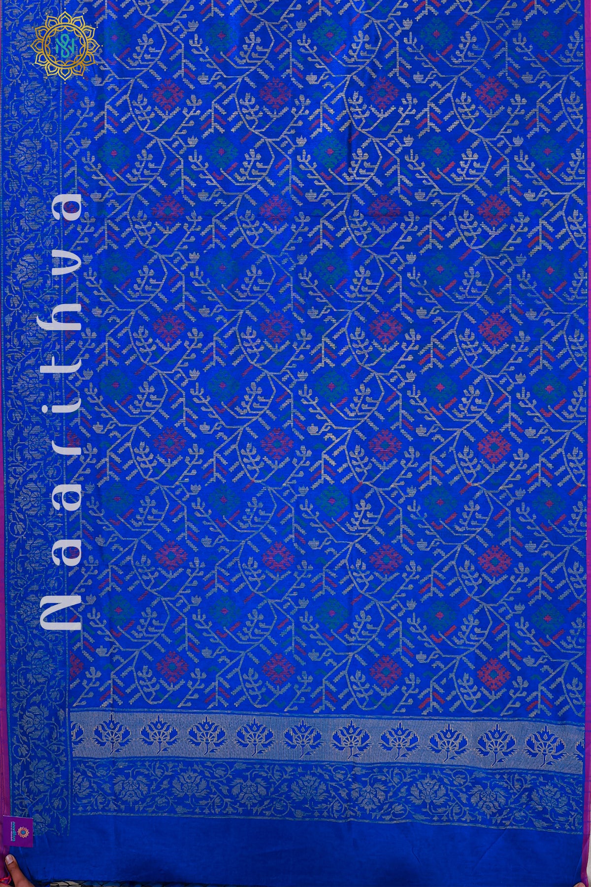 BLUE - SEMI JUTE COTTON