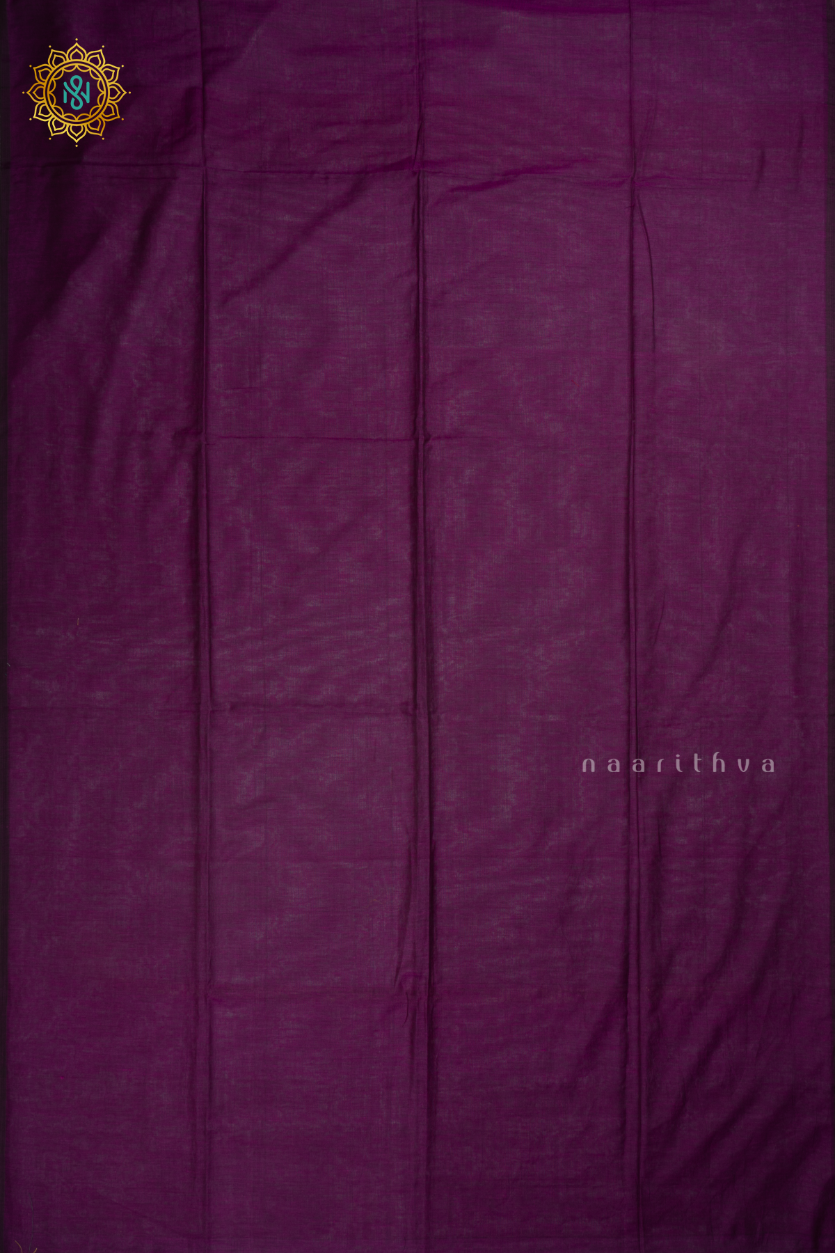 Wine Mul Cotton Saree Allover Plain Body