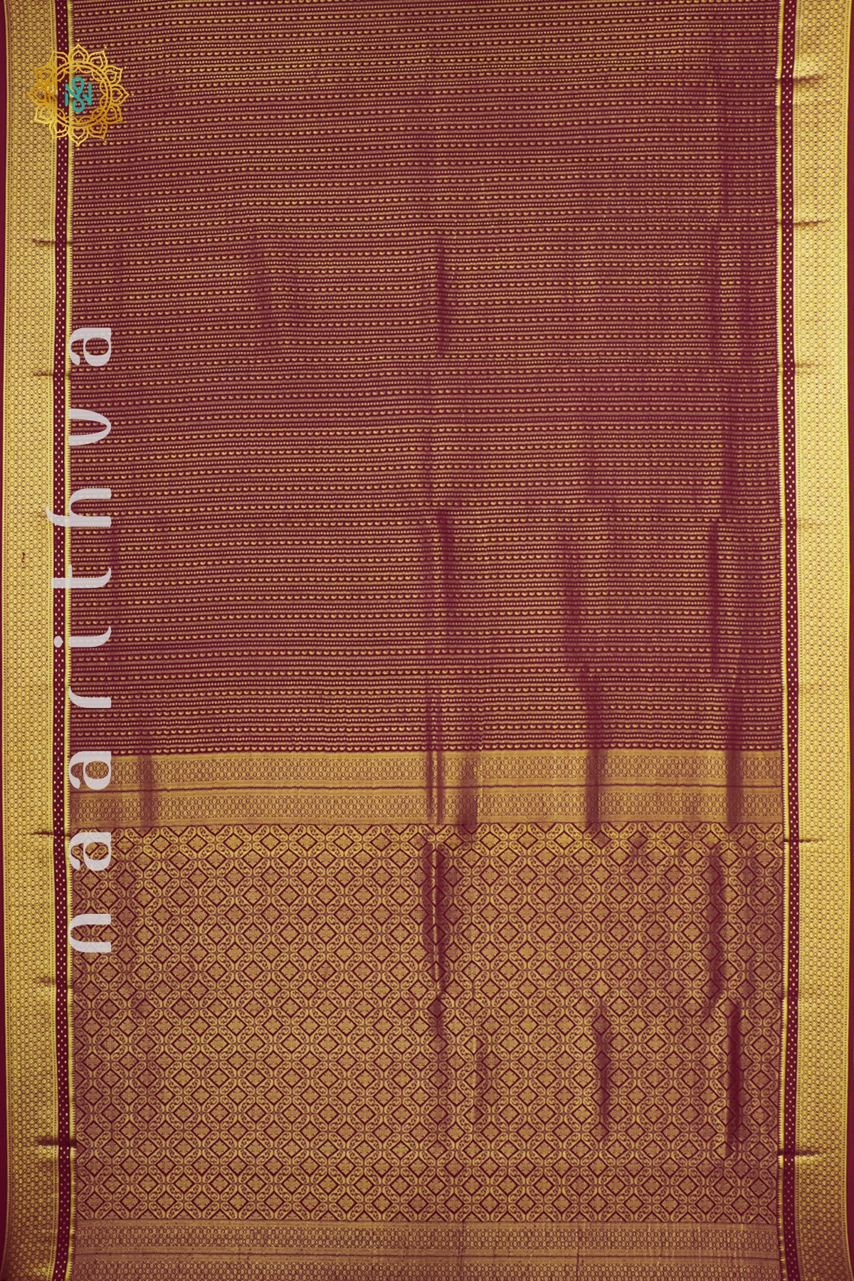 MAROON - PURE MYSORE CREPE SILK