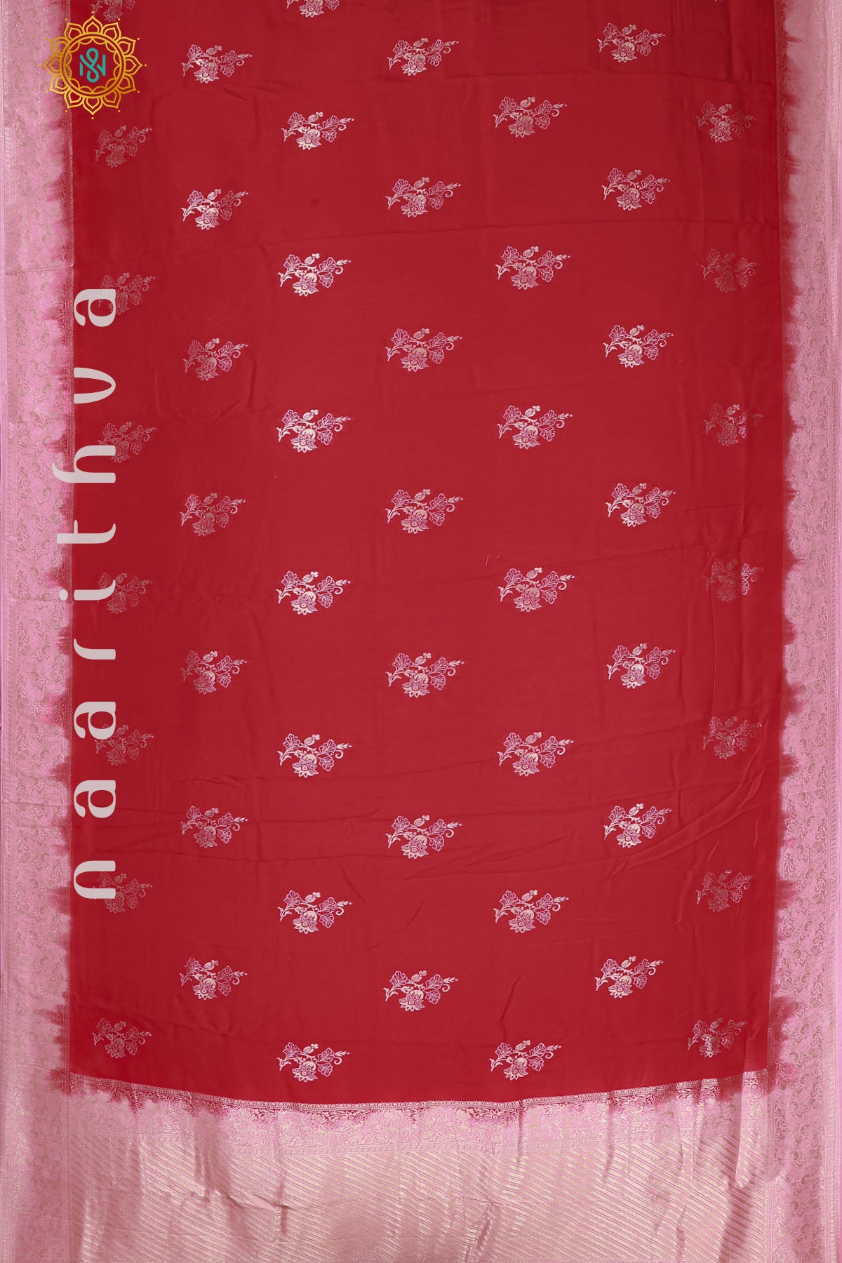 RED WITH PEACH - DOLA SILK