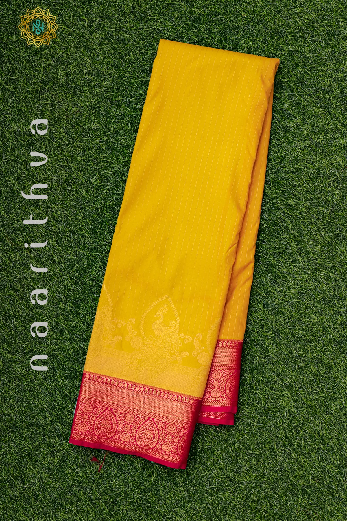 YELLOW WITH RED - SEMI KANCHI