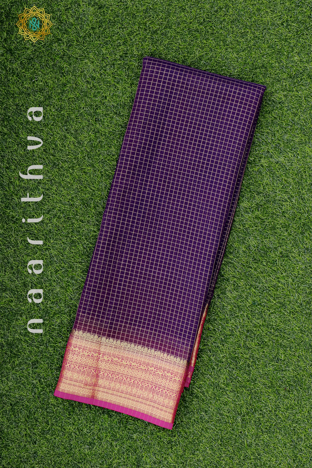 PURPLE WITH PINK - SEMI CHIFFON GEORGETTE