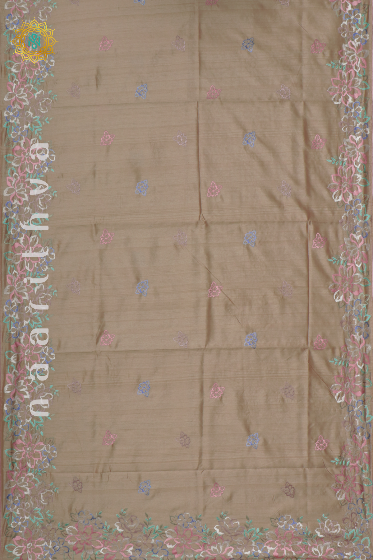 BEIGE - SEMI TUSSAR SILK