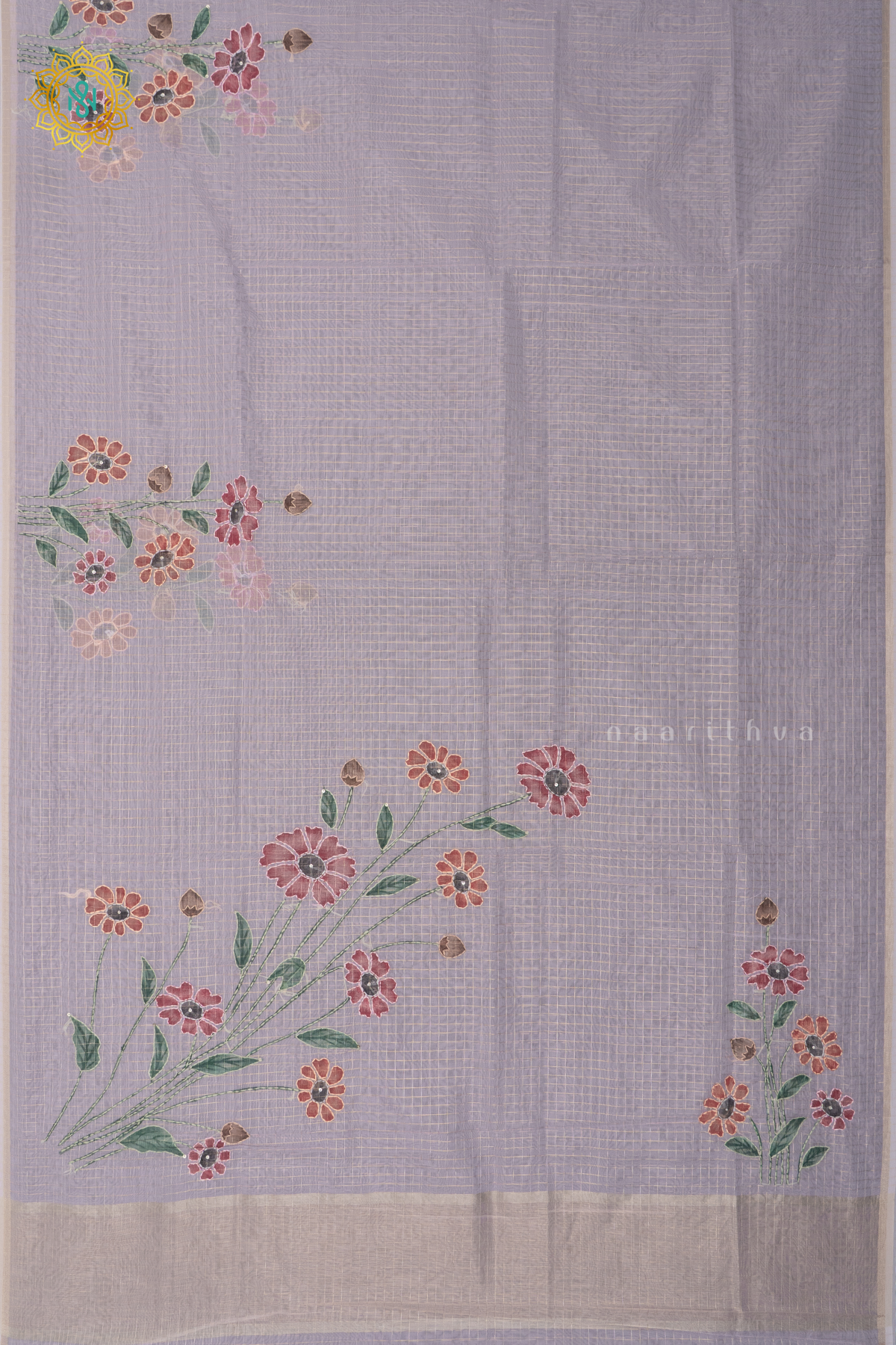 LAVENDER - ORGANZA WITH KATHA WORK