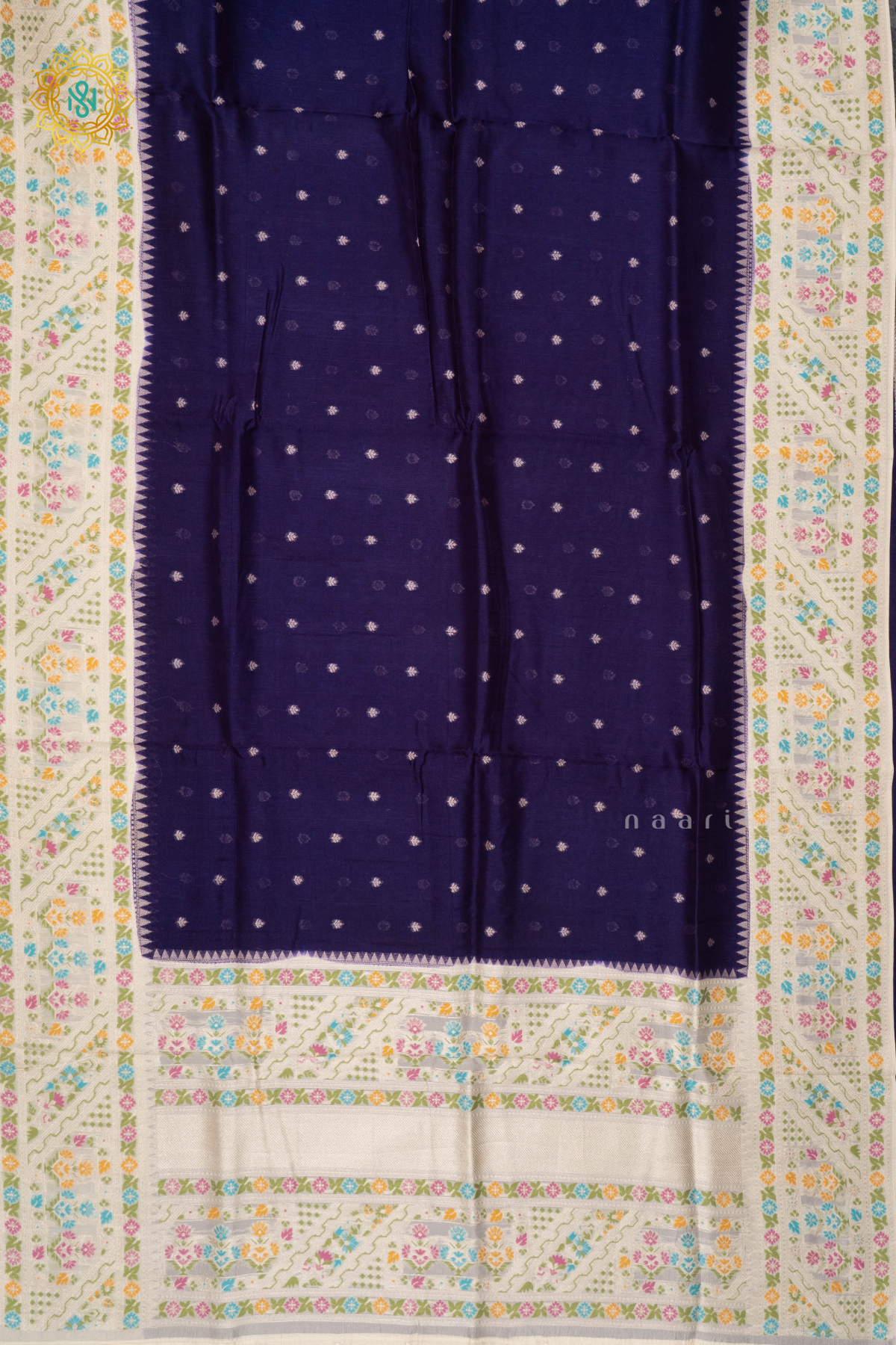 PURPLE WITH WHITE - SEMI TUSSAR