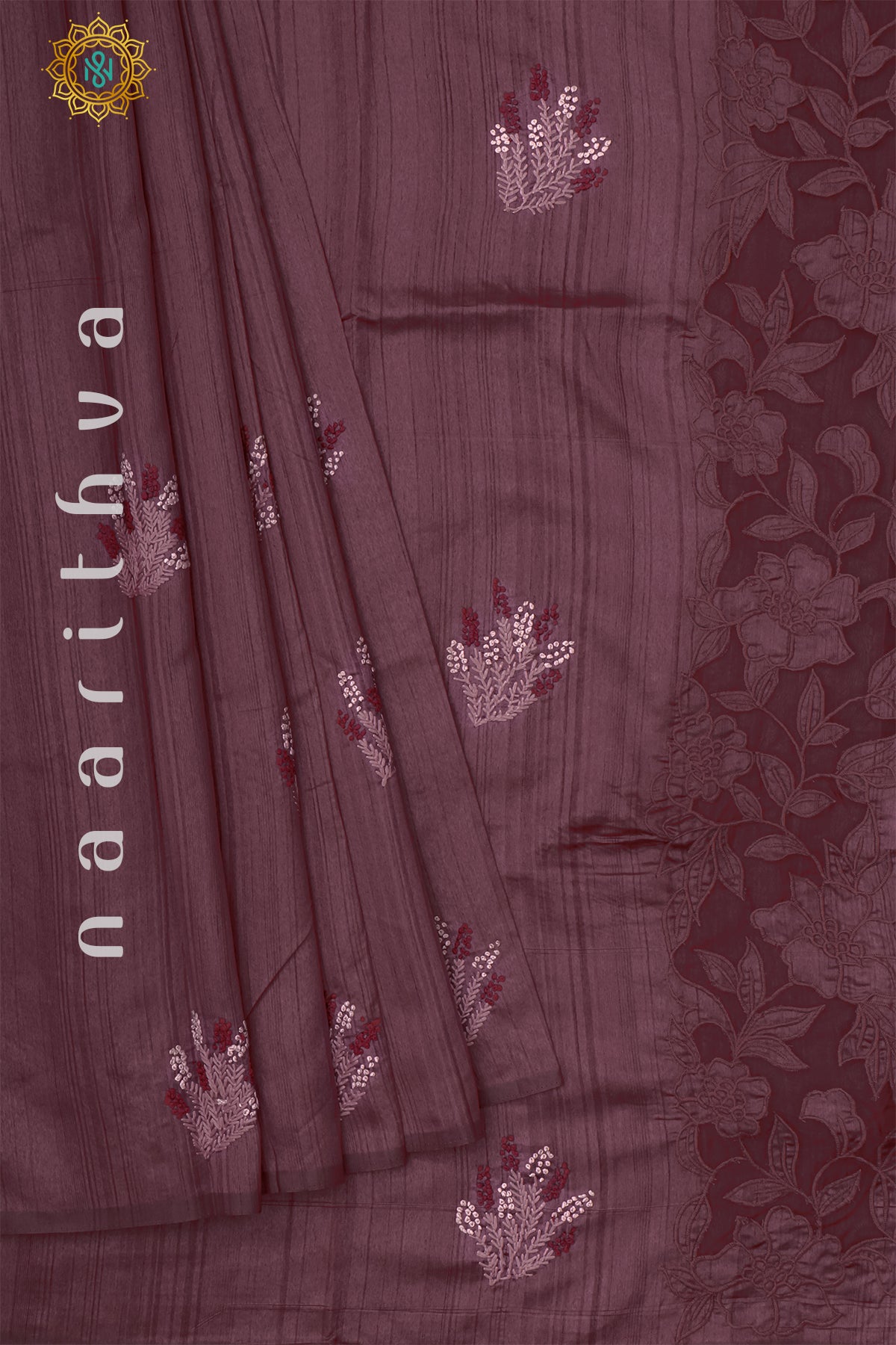 MAROON - TUSSAR SILK