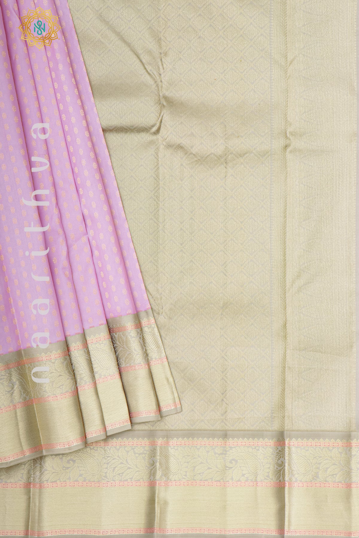 LIGHT PINK WITH BIEGE - PURE KANJIVARAM SILK