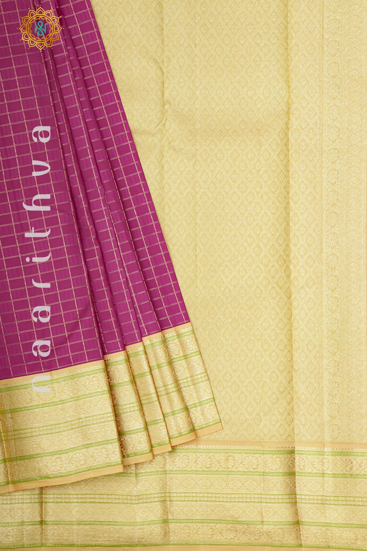 PINK WITH BIEGE - PURE KANJIVARAM SILK