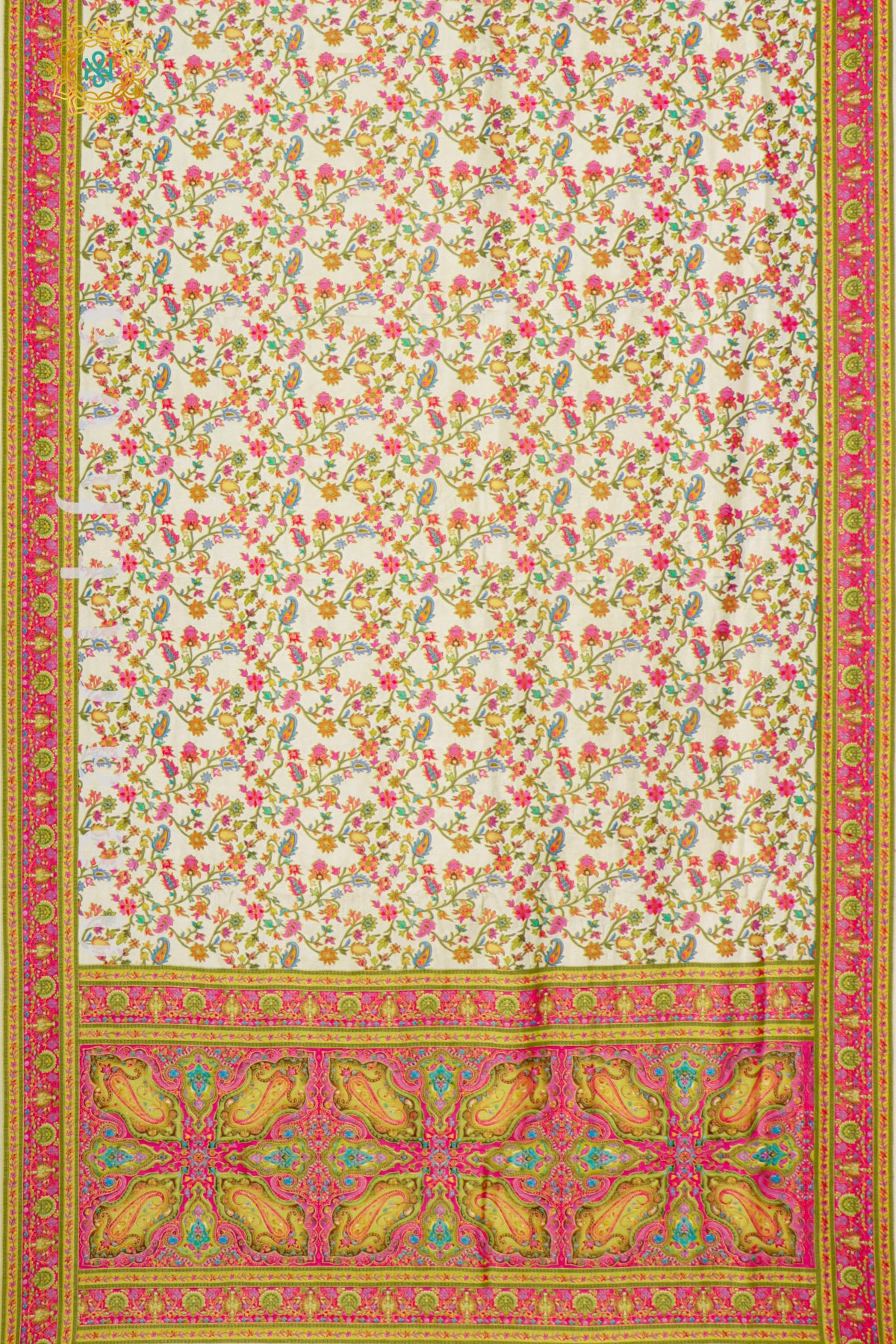 WHITE WITH PINK - DOLA SILK