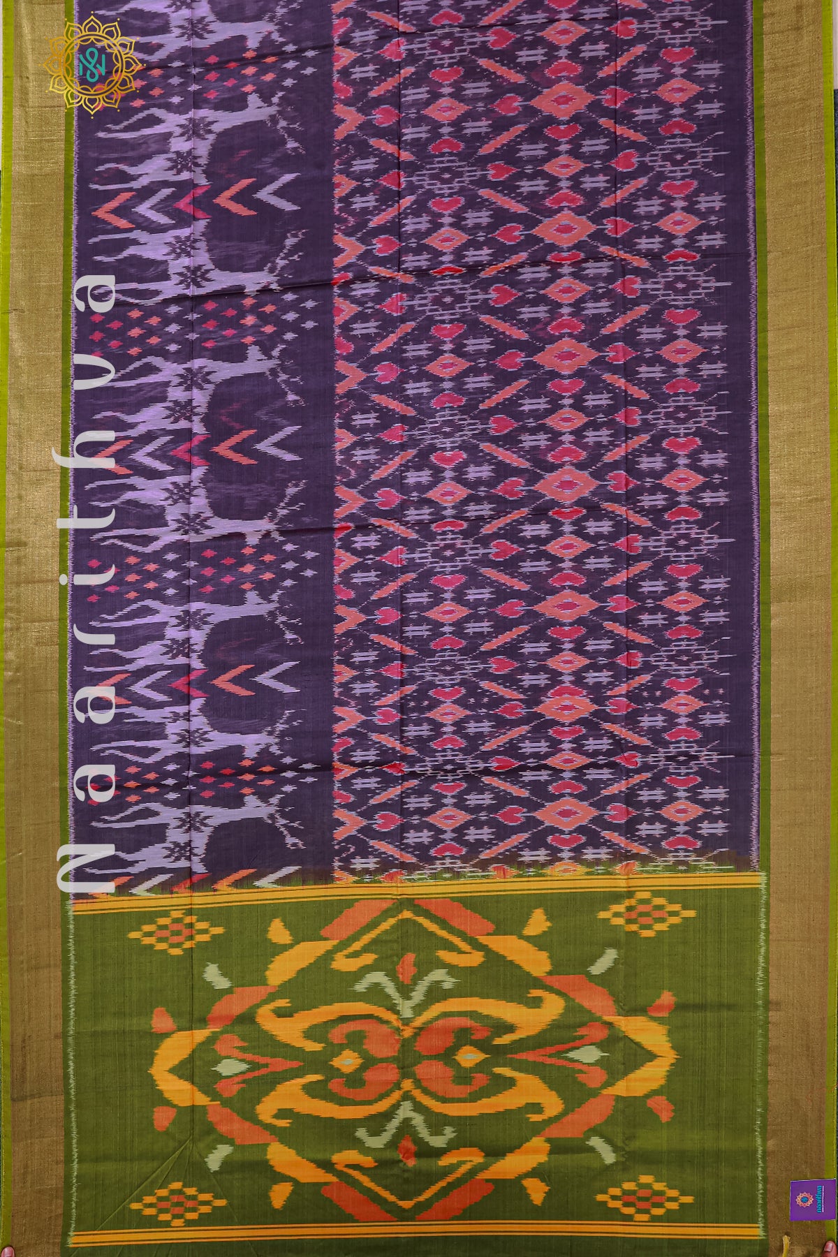 PURPLE WITH GREEN - IKAT SICO