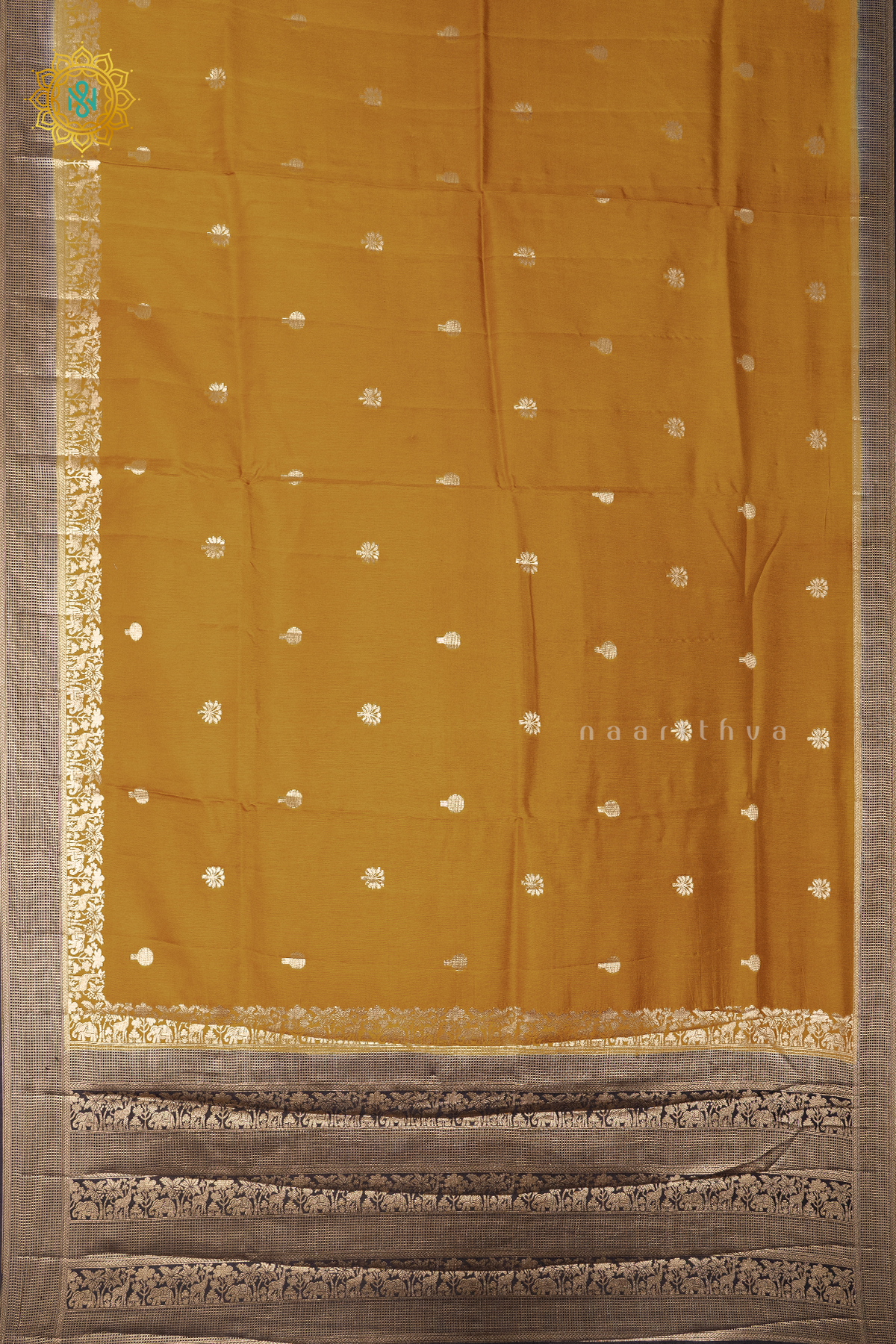 MUSTARD WITH BLACK - DOLA SILK