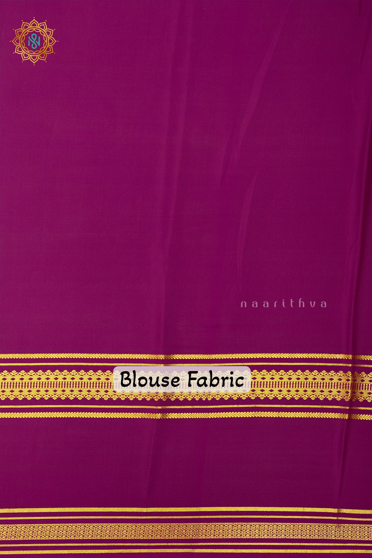 AQUA BLUE WITH PINK & BLUE - PURE MYSORE CREPE SILK