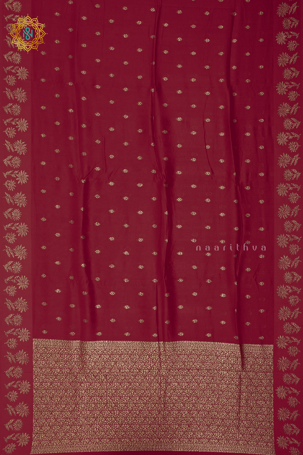 RED - SEMI TUSSAR SILK