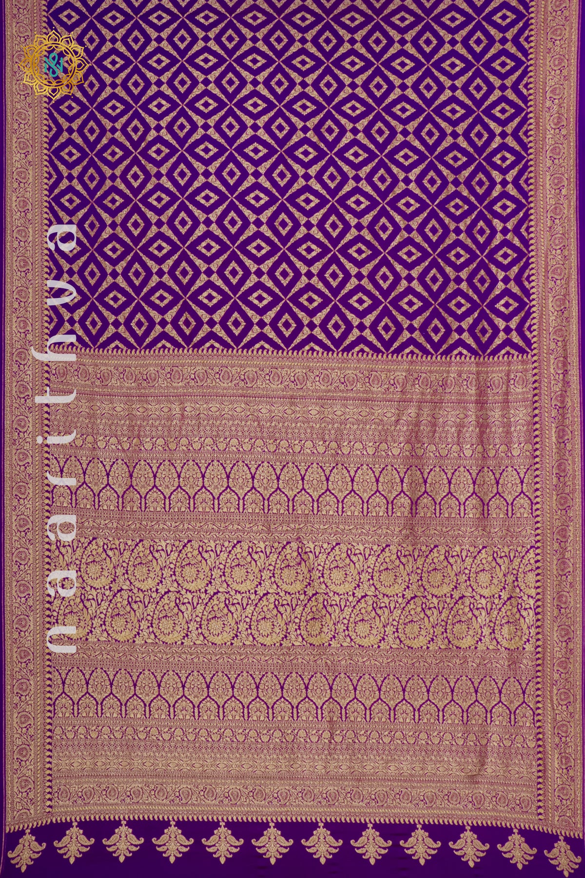 PURPLE - PURE BANARASI CREPE