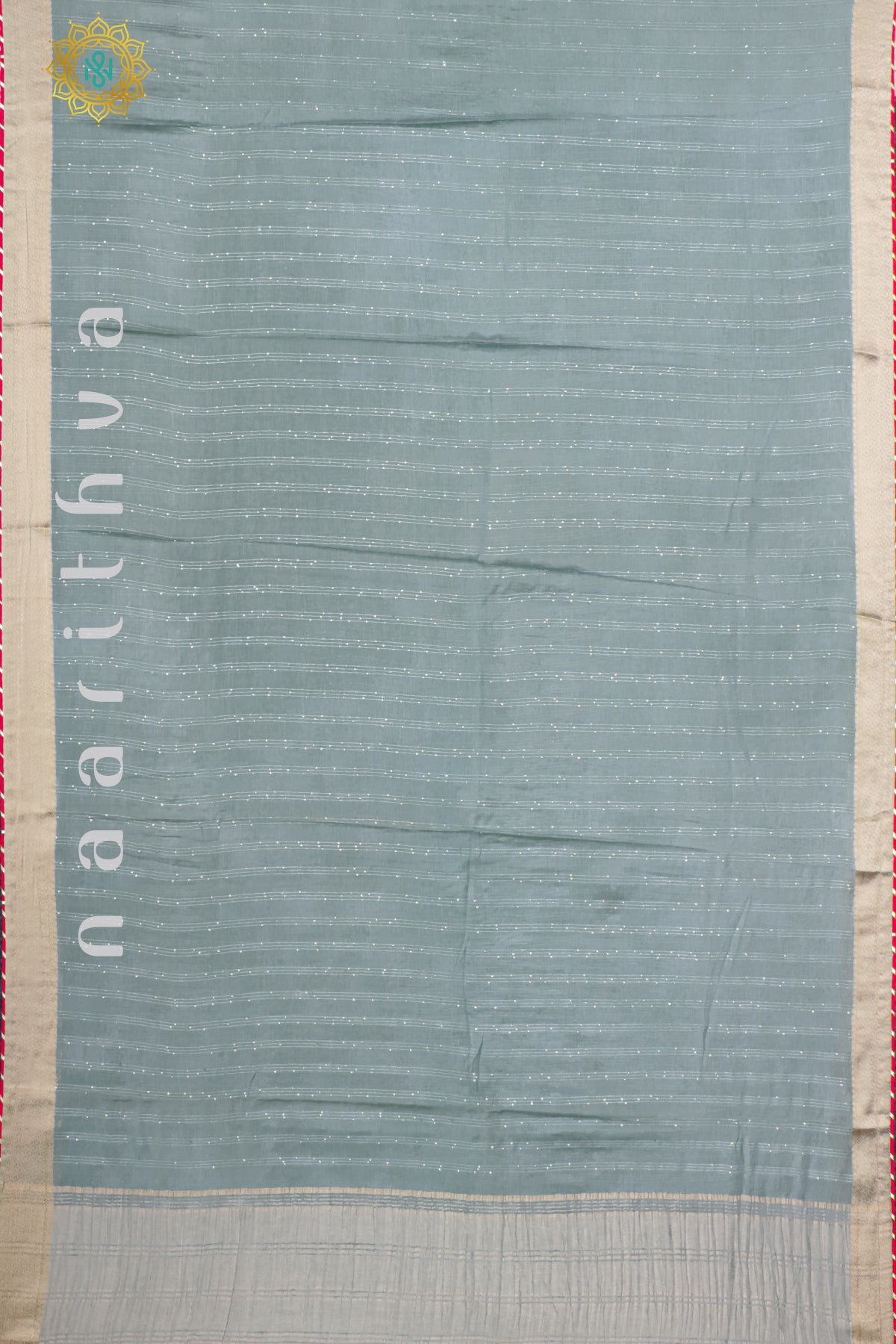 GREY WITH PINK - SEMI GEORGETTE