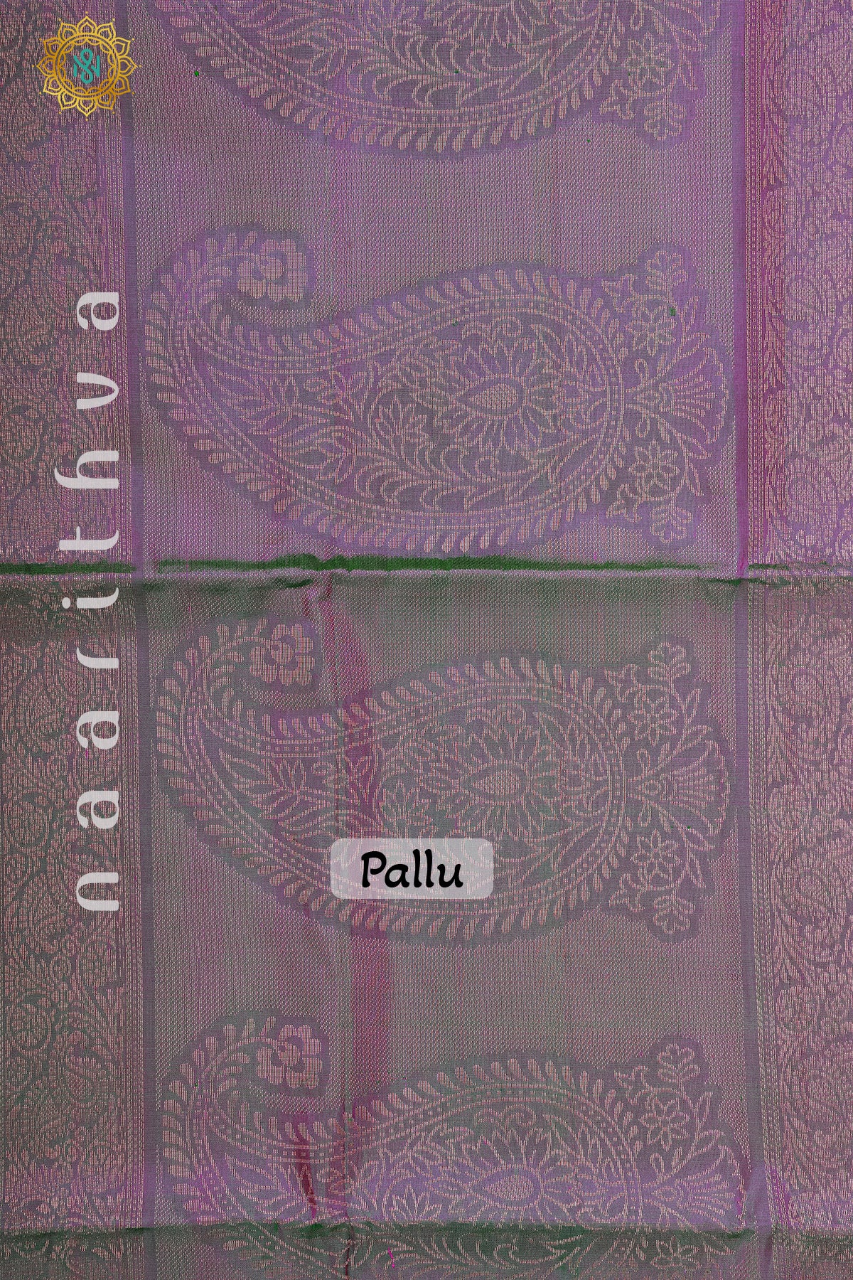 PINKISH ORANGE WITH DUAL SHADE OF GREEN - PURE KANJIVARAM SOFT SILK