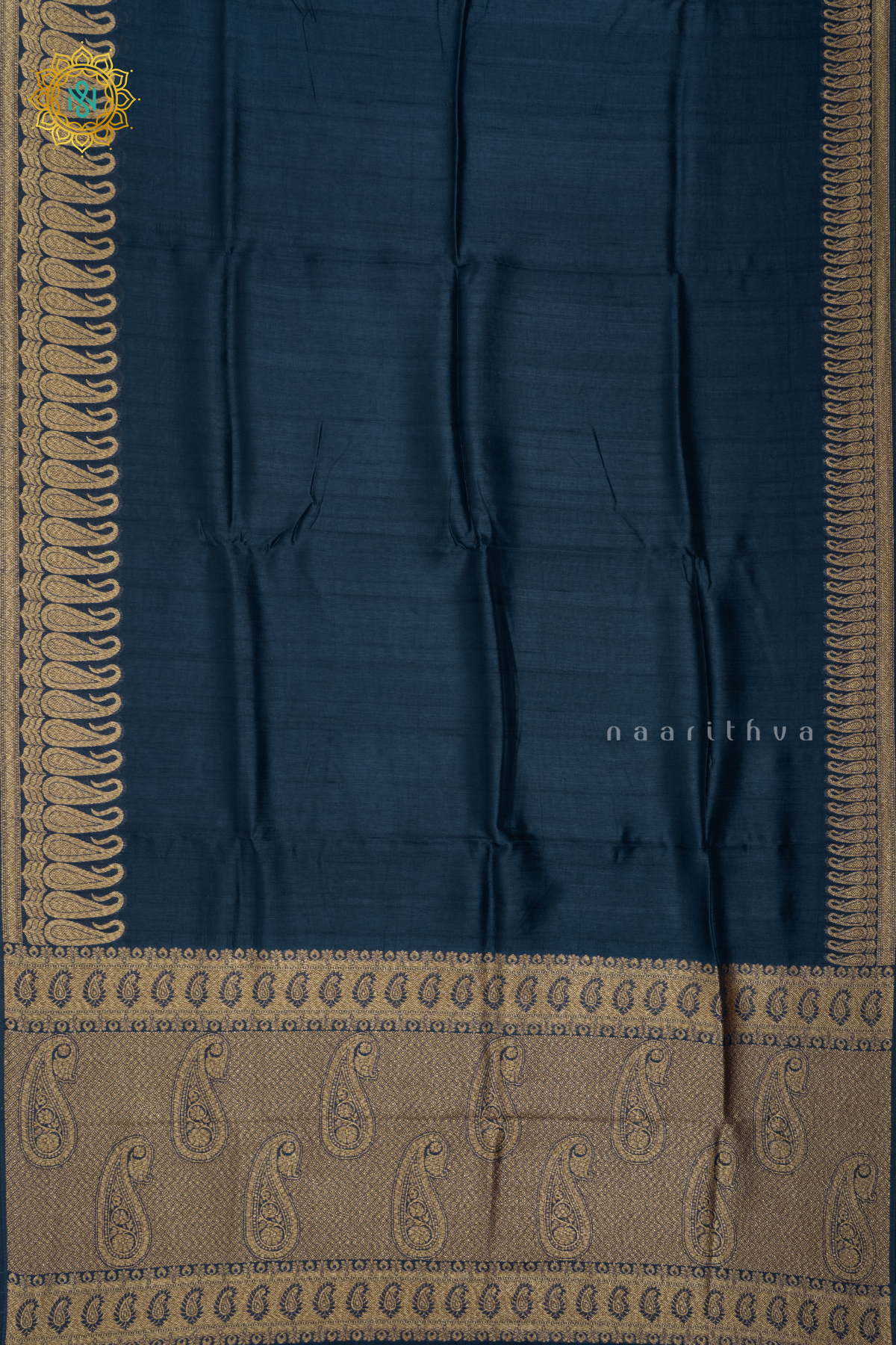PECAOCK BLUE - SEMI TUSSAR SILK