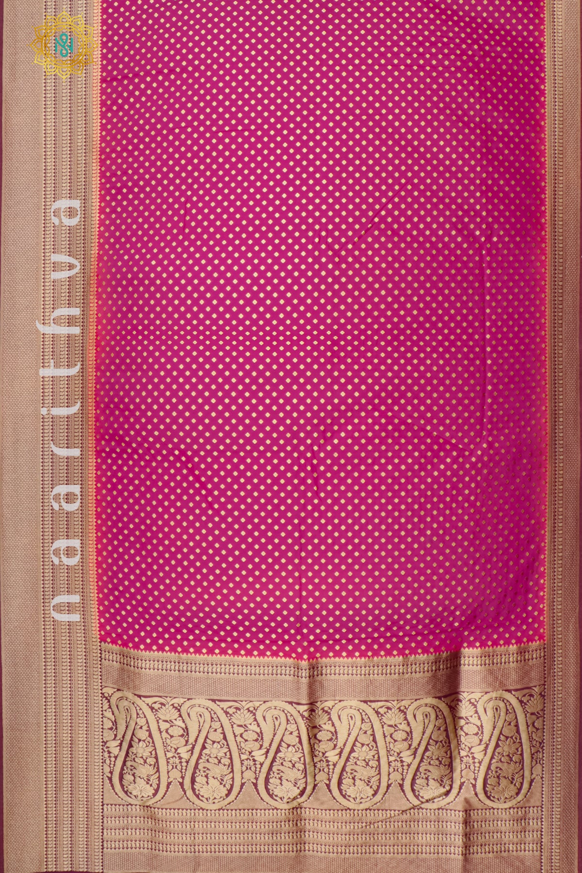 PINK WITH WINE - SEMI BANARASI GEORGETTE