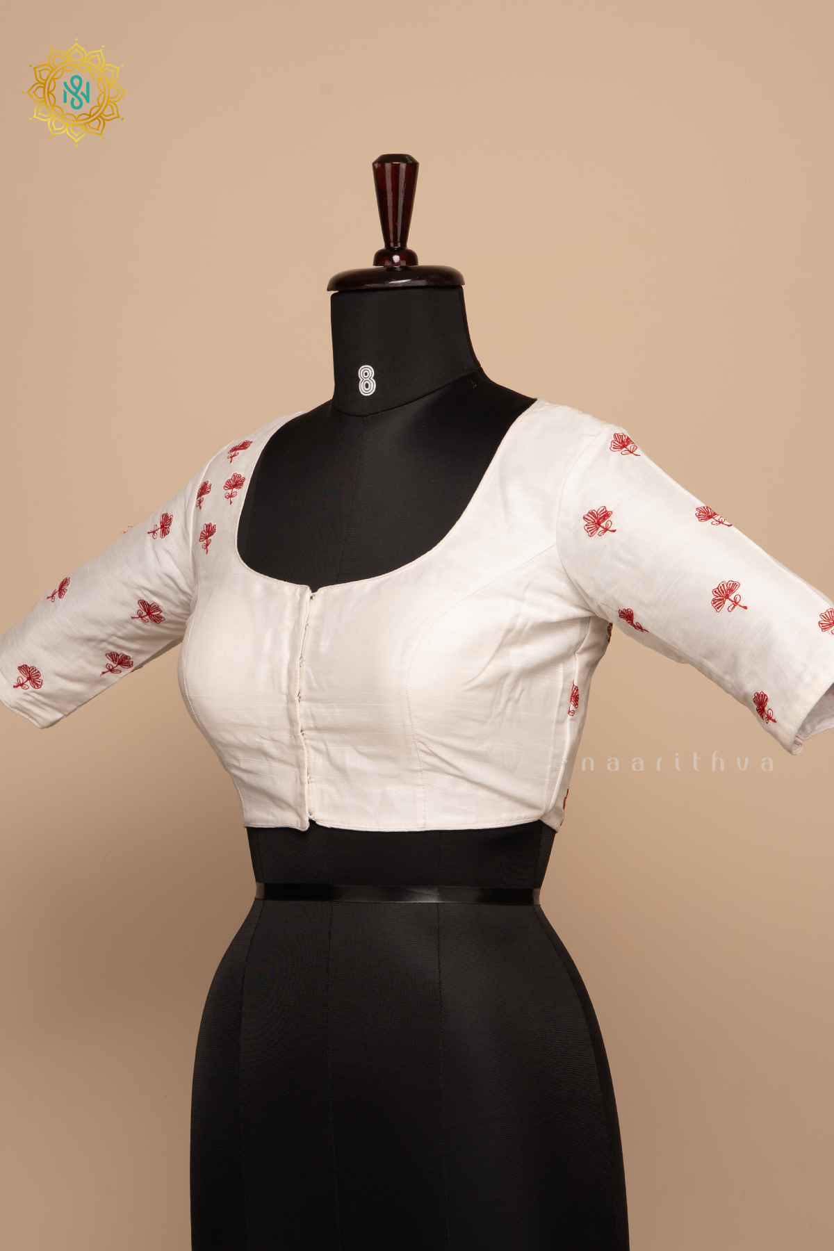 White - Cotton Silk Readymade Blouse